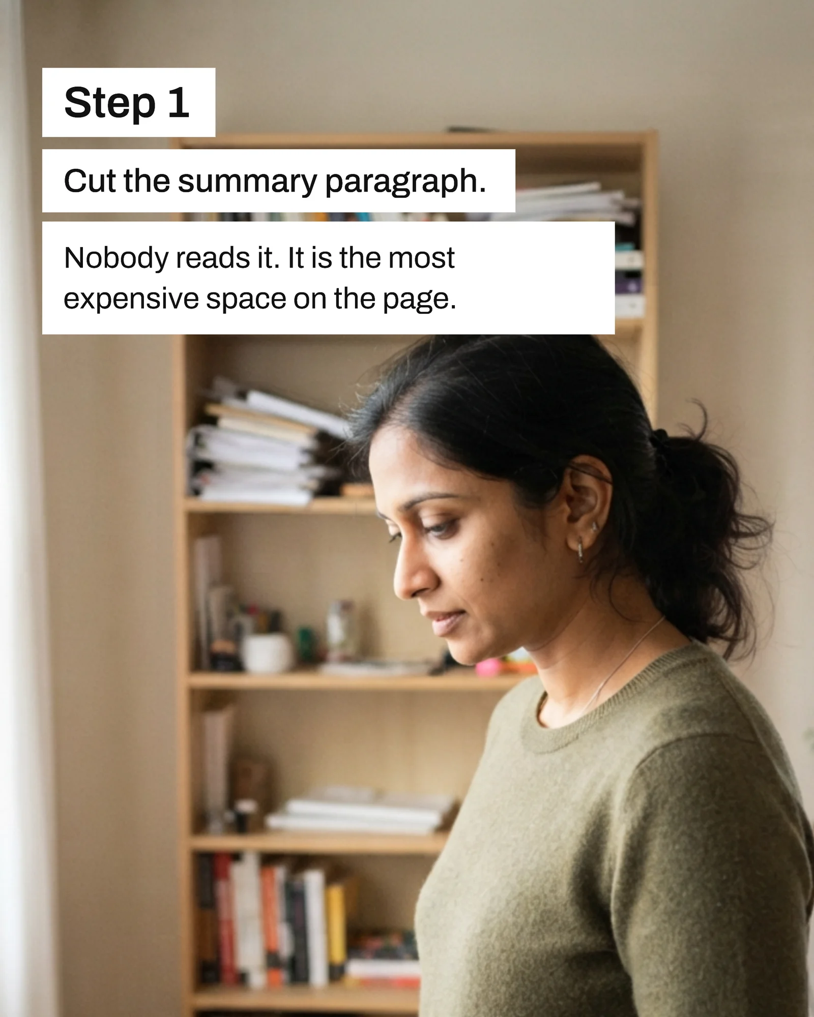 Ink amber interview fix steps carousel — 5-panel Instagram carousel carousel template, page 2 of 5