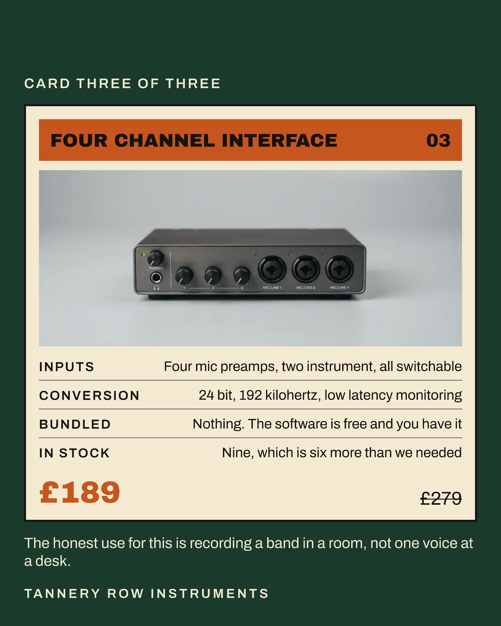 Forest Trading Card Instrument Shop Black Friday Overstock Instagram Carousel — 5-panel Instagram carousel carousel template, page 4 of 5