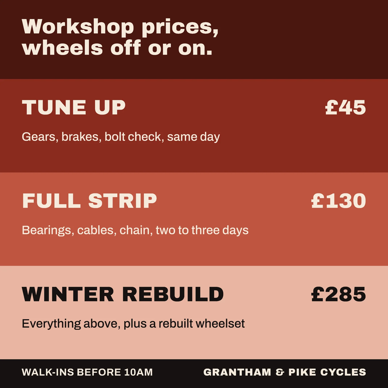 Bike Shop Service Bands Instagram Ad — 1:1 Instagram ad template