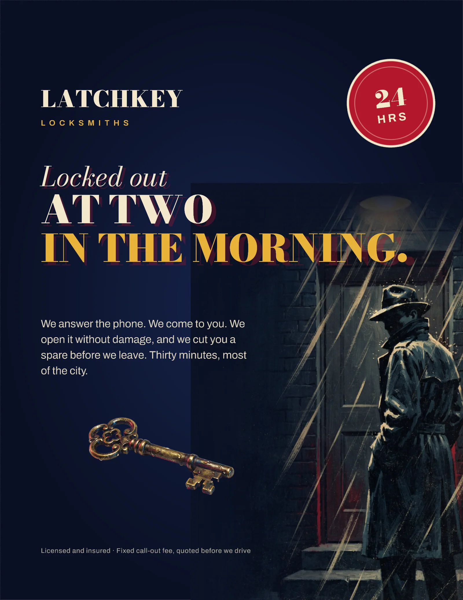Pulp Paperback Locksmith Flyer — Letter Flyer template