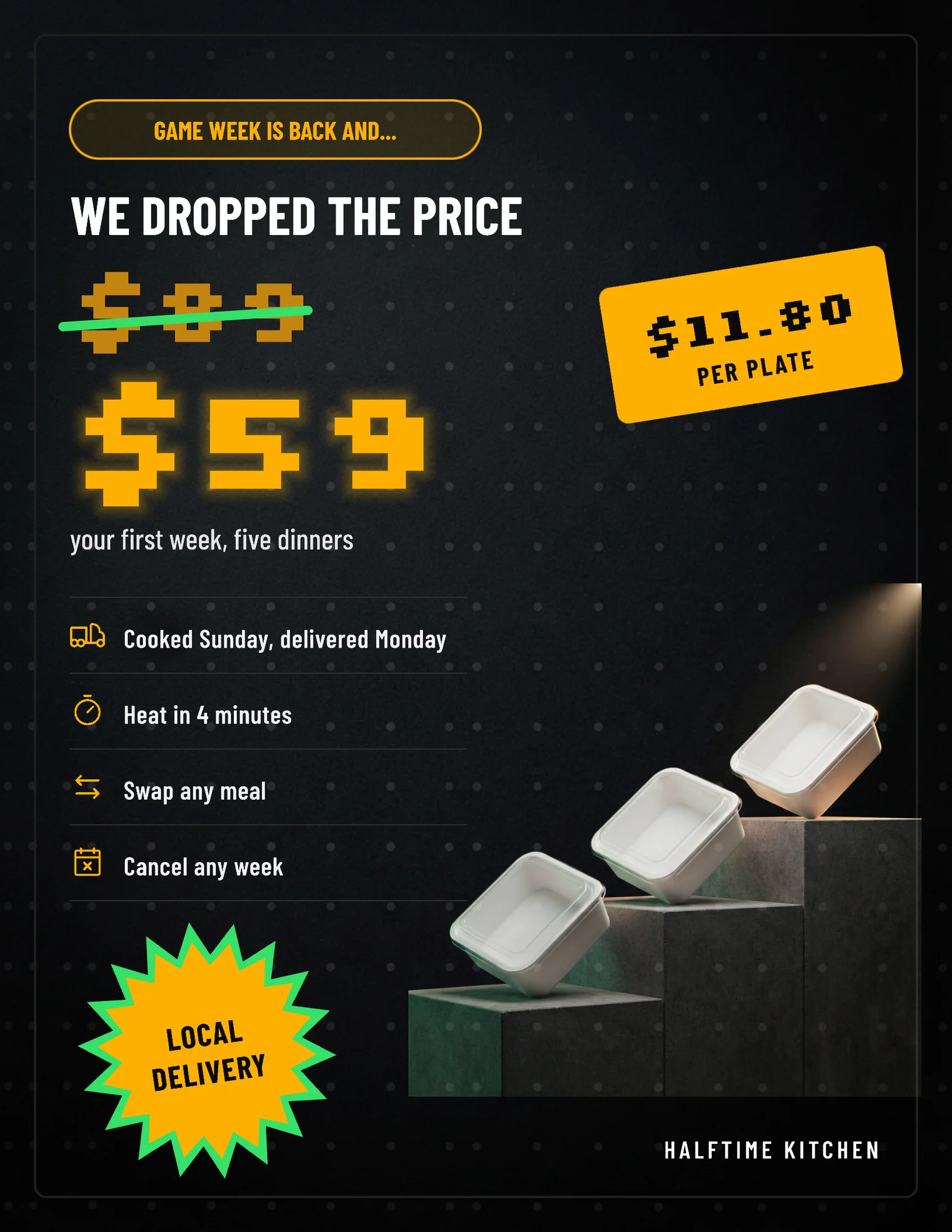 Stadium Scoreboard Meal Prep Offer Flyer — Letter Flyer template