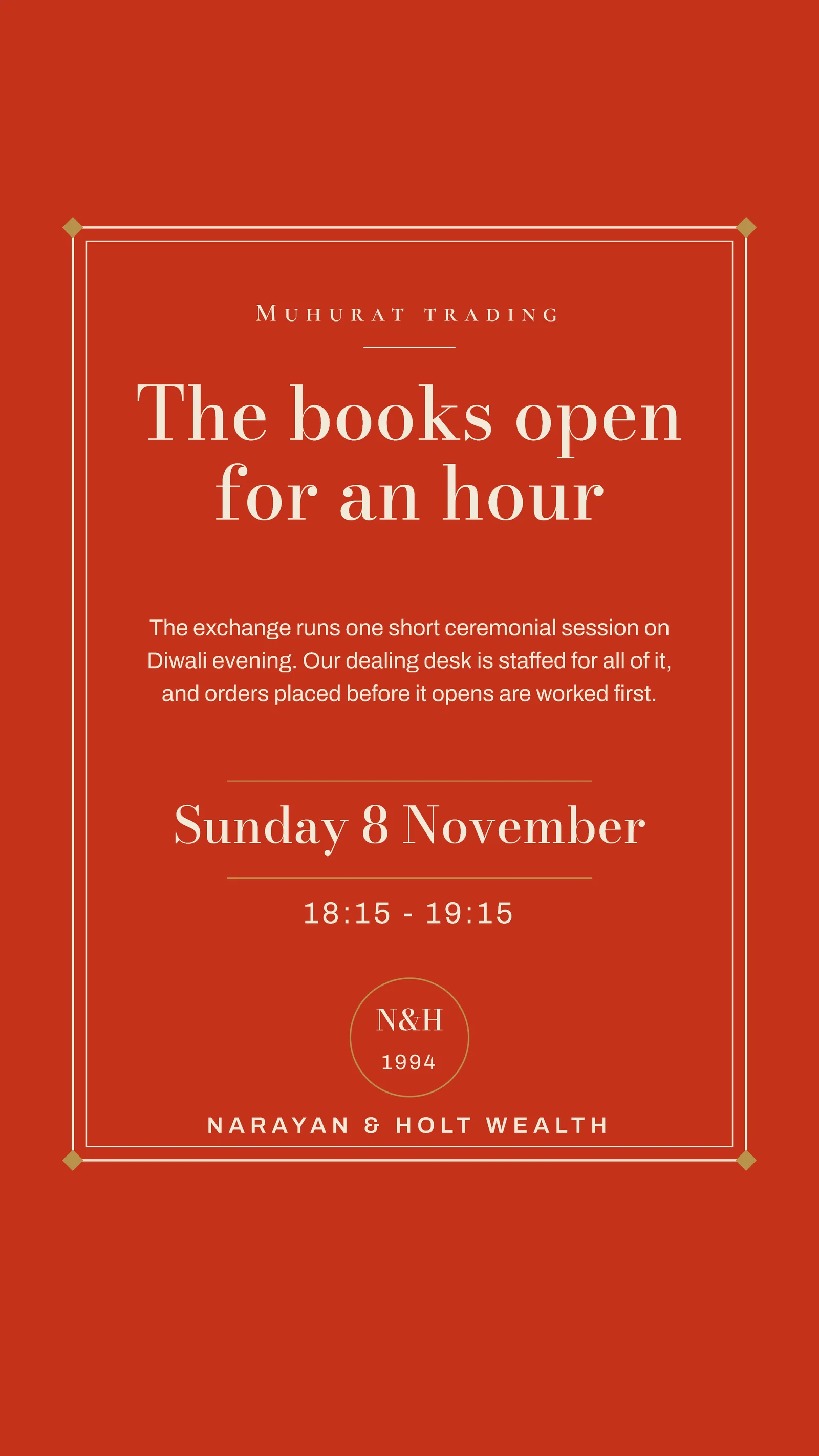 Diwali Muhurat Wealth Facebook Story — 9:16 Facebook story template