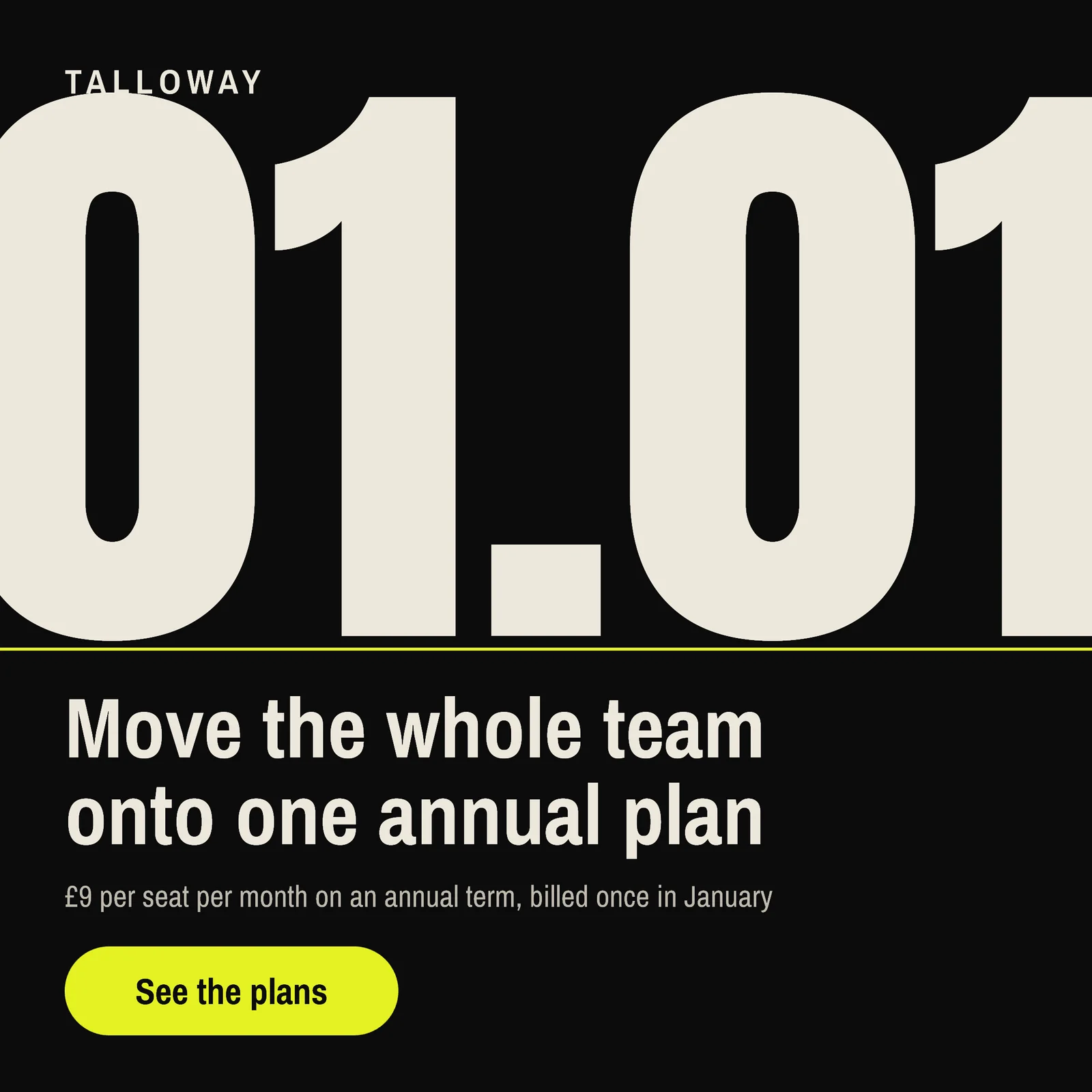 Annual Plan Date Hero SaaS LinkedIn Ad — 1:1 LinkedIn ad template