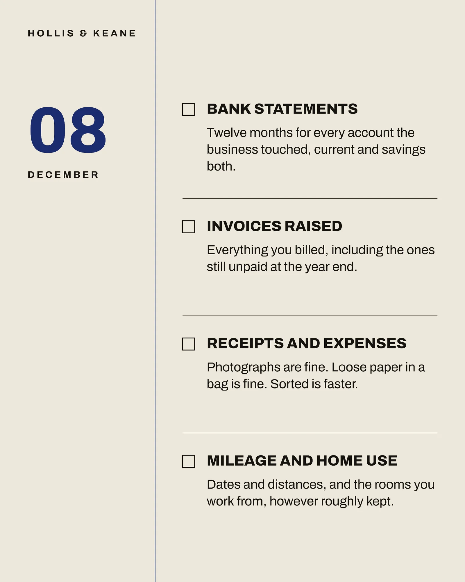 Oat Ink Deadline Column Accountancy January Return Instagram Carousel — 4-panel Instagram carousel carousel template, page 2 of 4