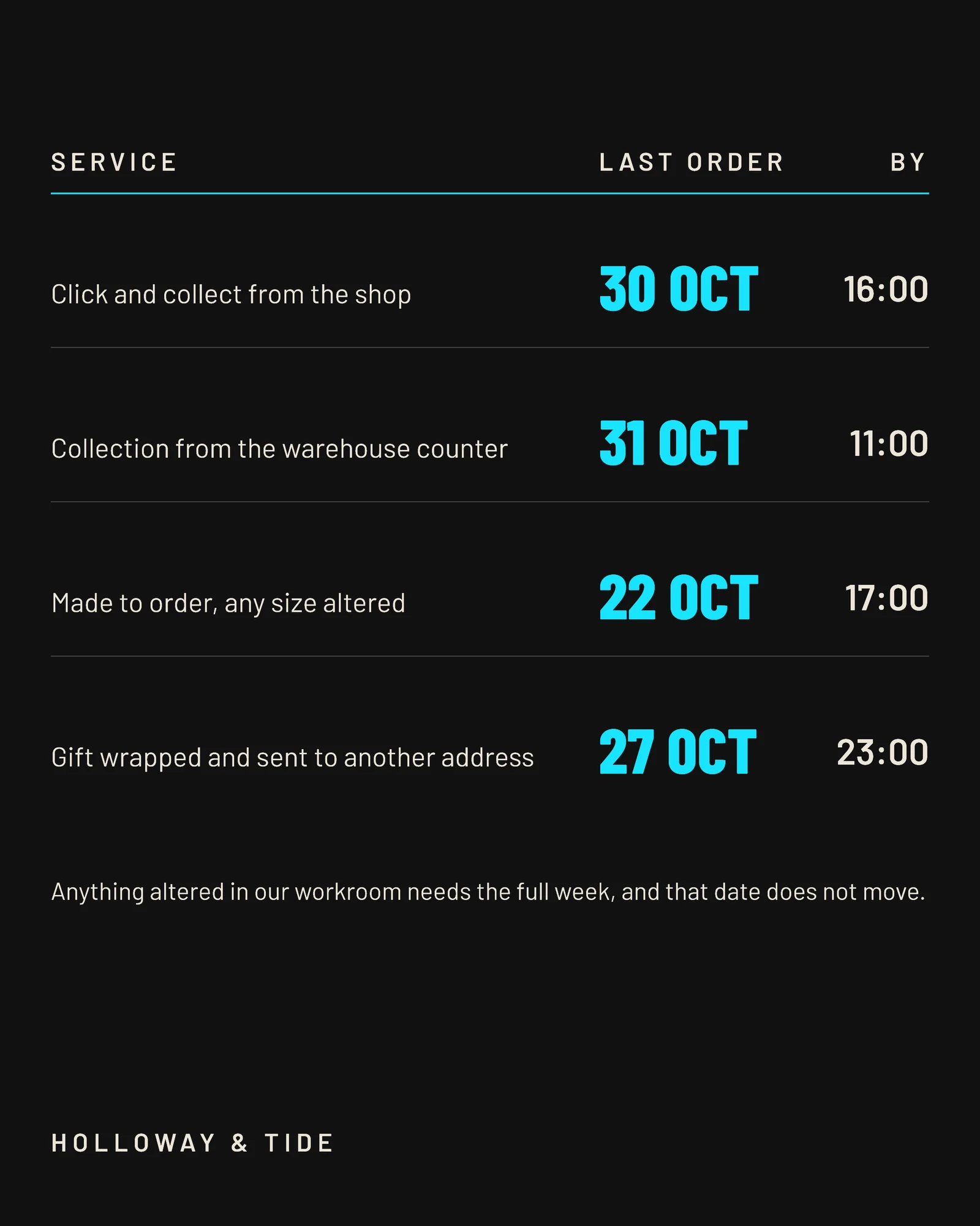 Ink Departure Board Online Shop Halloween Posting Cut-Offs Facebook Carousel — 4-panel Facebook carousel carousel template, page 3 of 4