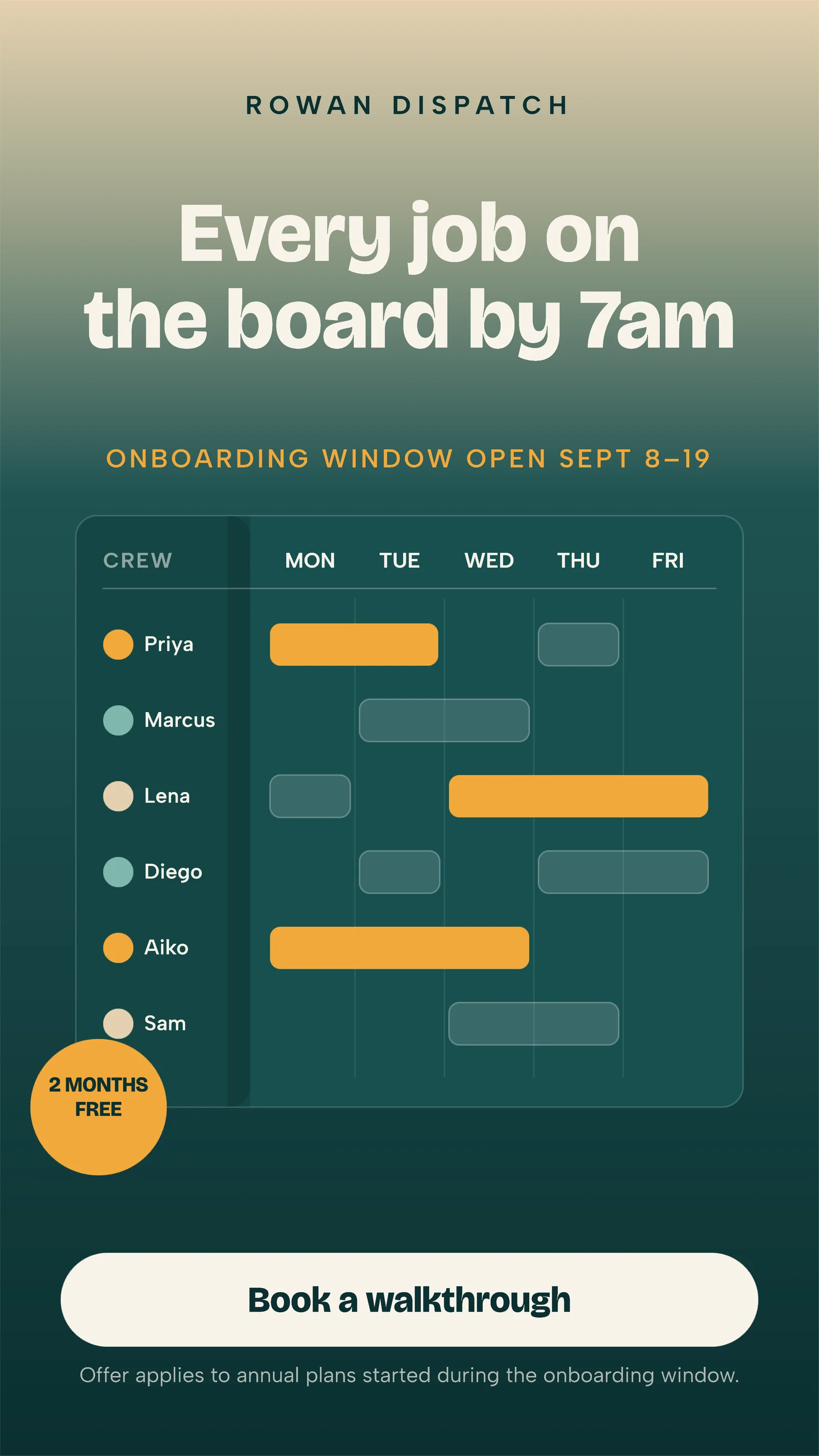 Field Service Scheduling Launch Offer — 9:16 Instagram ad template