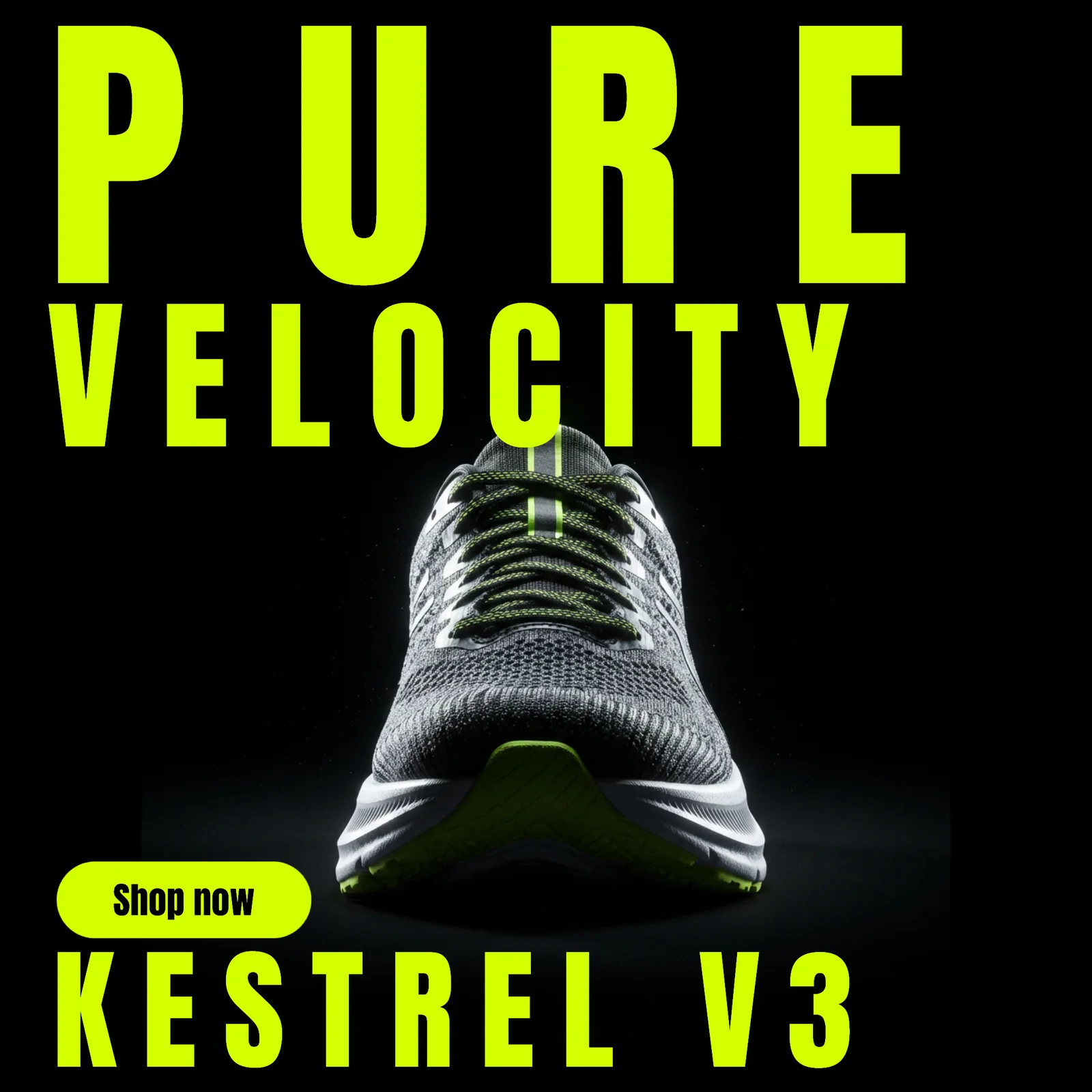 Electric lime sport poster ad — 1:1 Instagram ad template