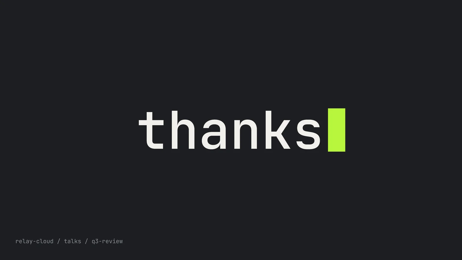 Single Word Thank You Slide — 16:9 Slide template