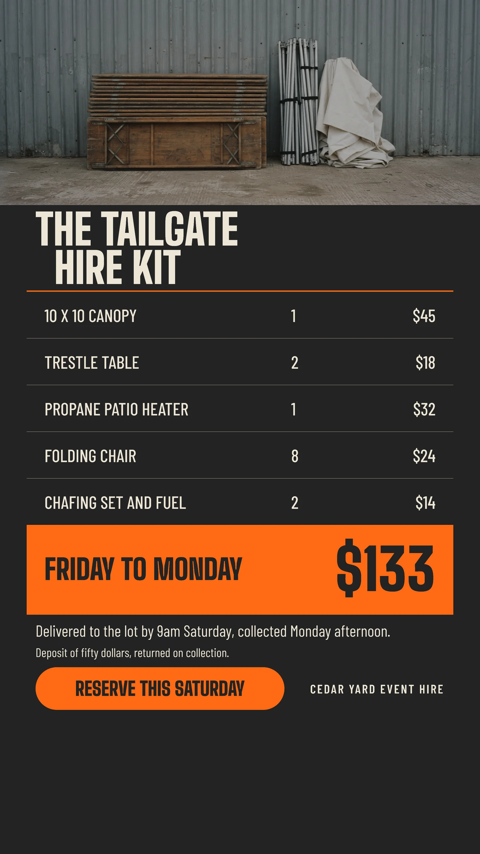 Hire Manifest Tailgate Kit Facebook Story — 9:16 Facebook story template