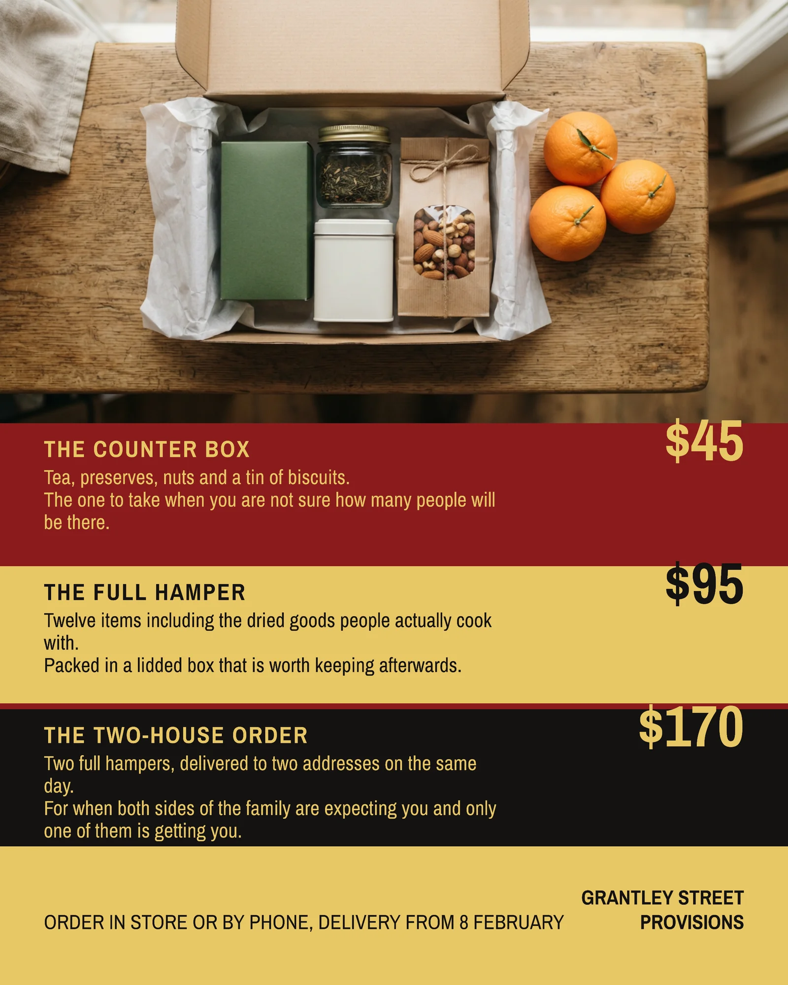 Lacquer Straw Tier Bands Provisions Hamper Range Instagram Ad — 4:5 Instagram ad template