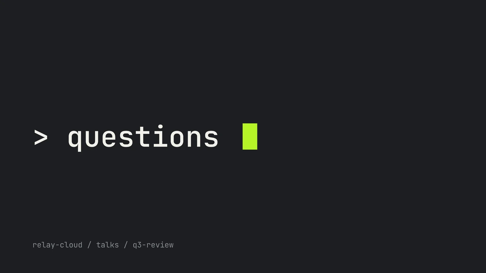 Prompt Cursor Questions Slide — 16:9 Slide template