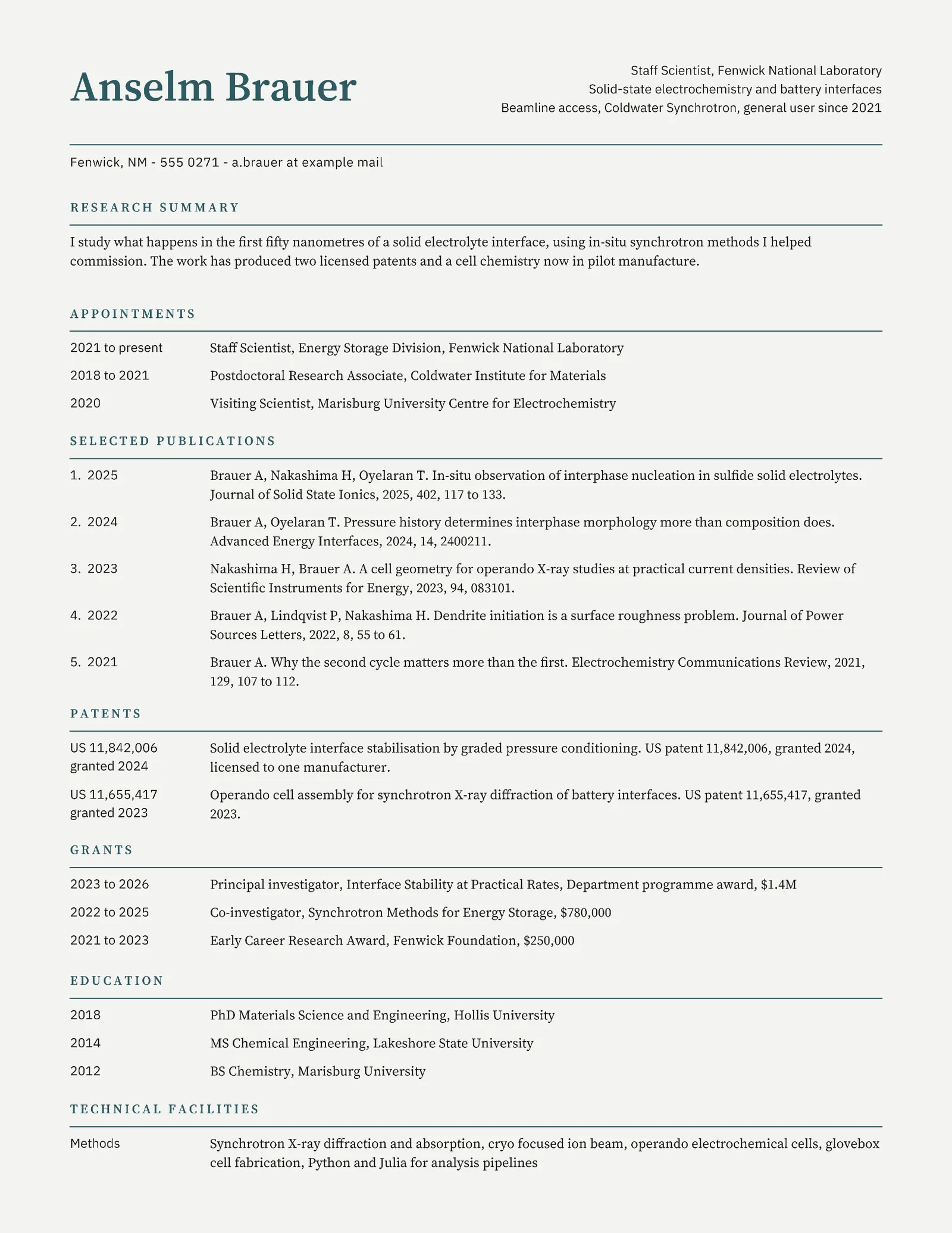 Research Scientist CV — Letter Resume template