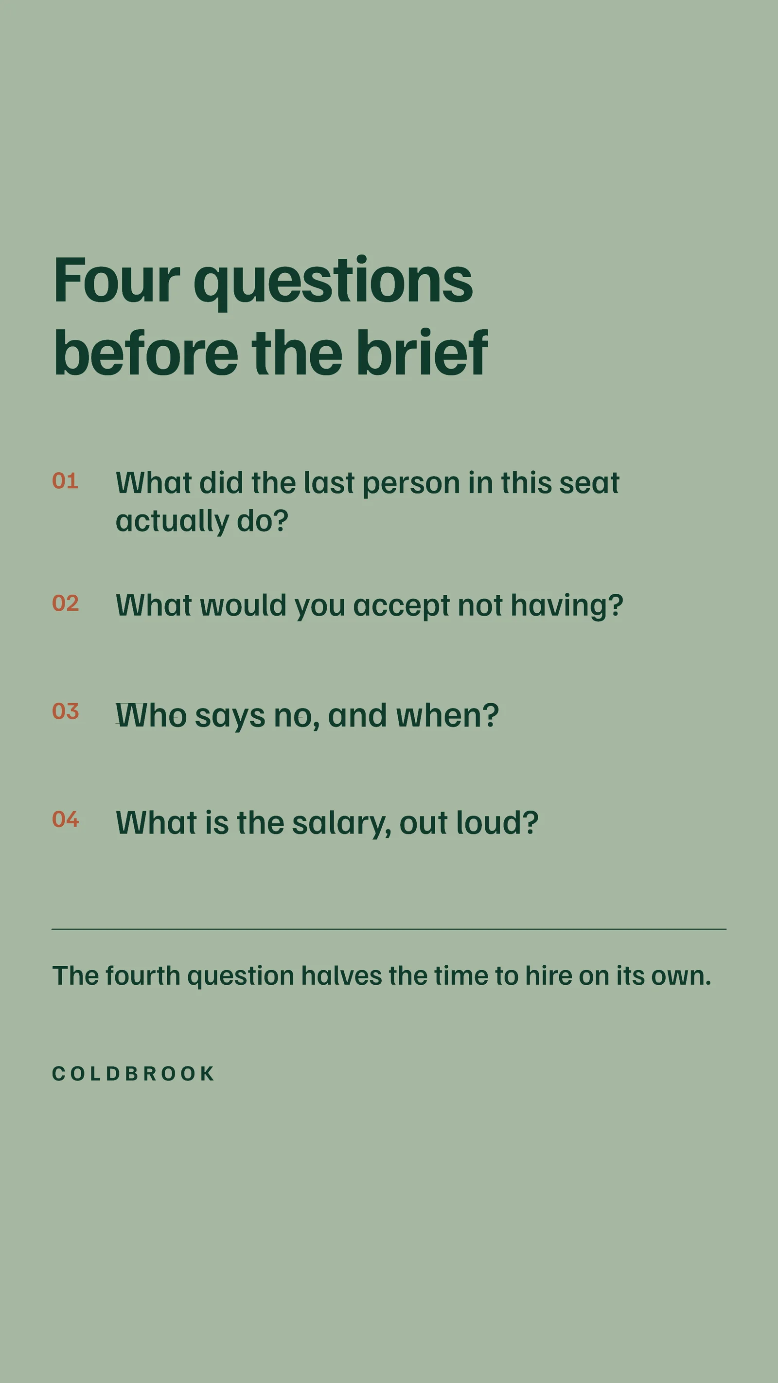 Four Questions Hiring Instagram Story — 9:16 Instagram story template
