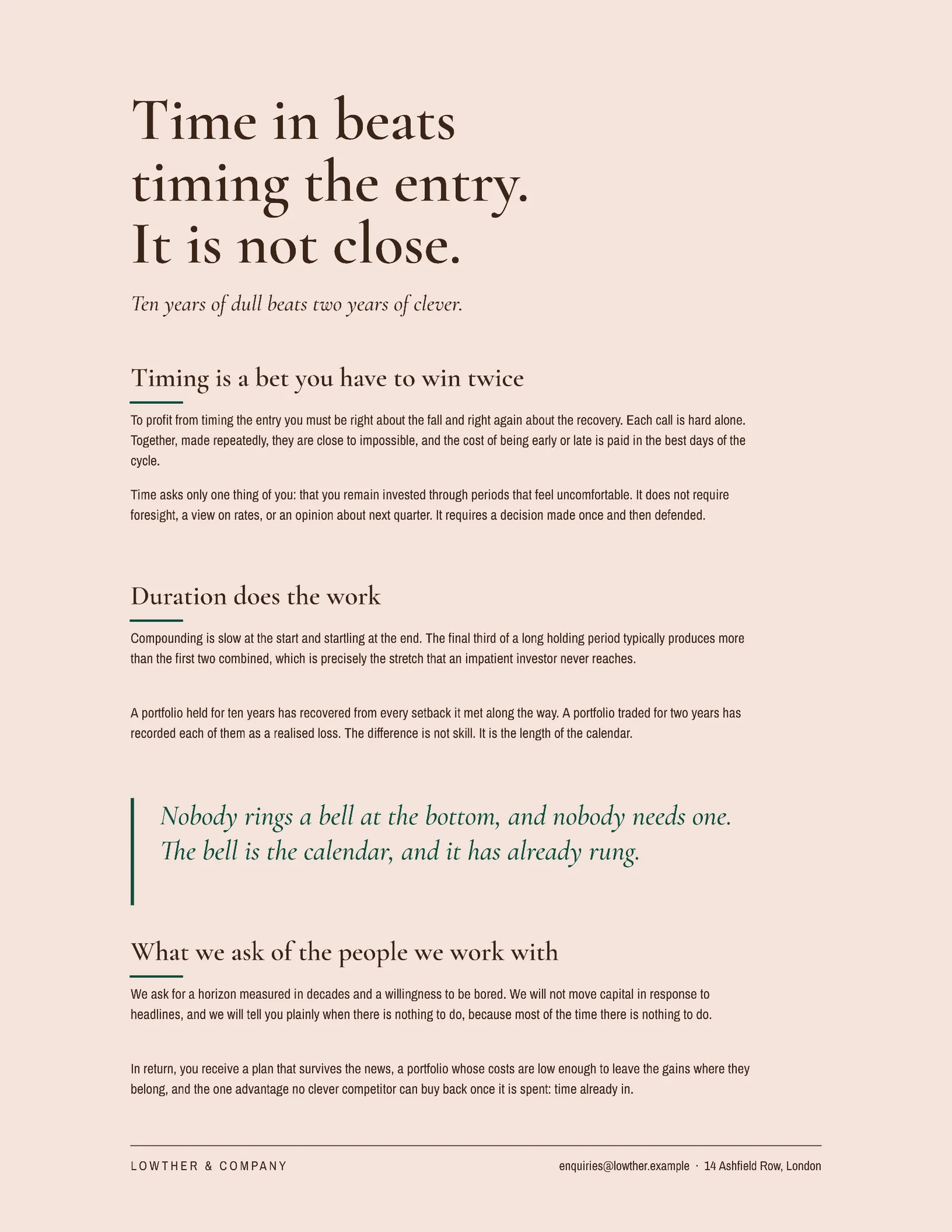 Time In Quote — Letter Quote template