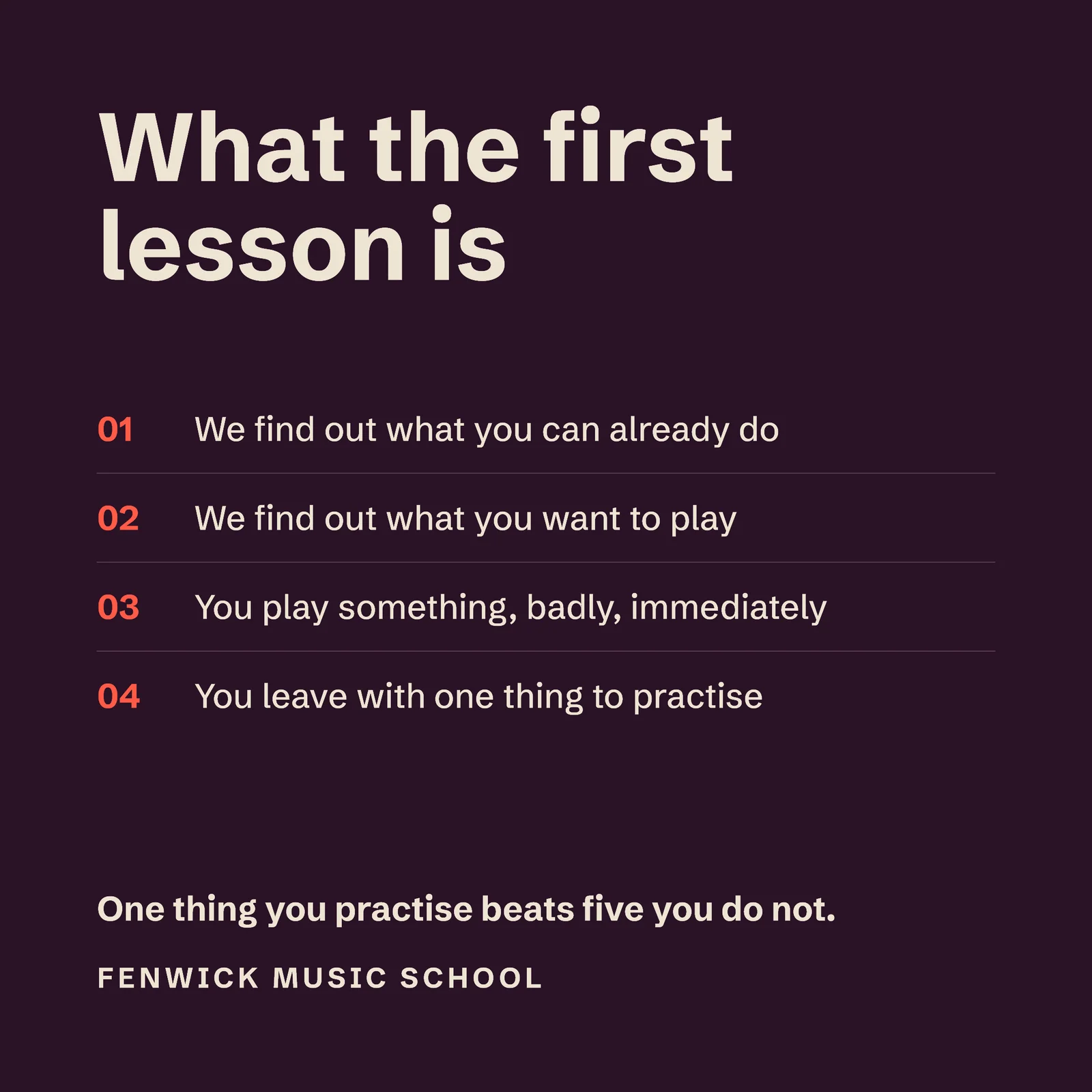 First Lesson Instagram Ad — 1:1 Instagram ad template