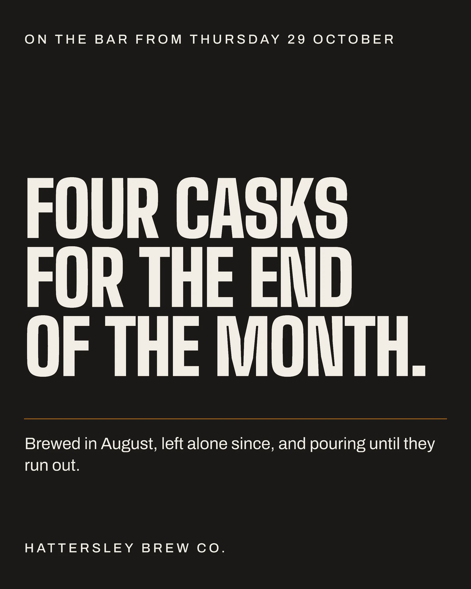 Amber Photo Plates Brewery Halloween Cask List Facebook Carousel — 6-panel Facebook carousel carousel template, page 1 of 6