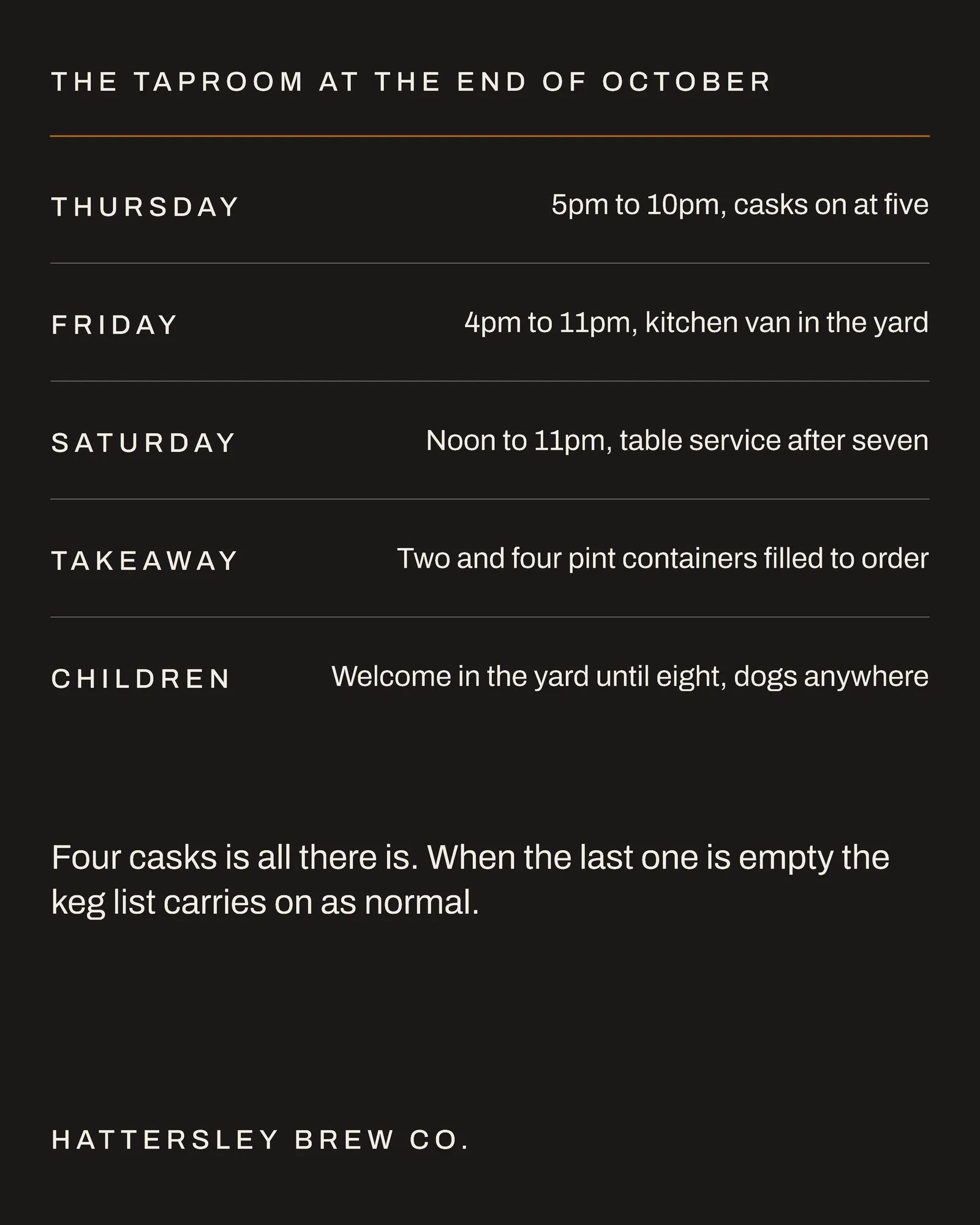 Amber Photo Plates Brewery Halloween Cask List Facebook Carousel — 6-panel Facebook carousel carousel template, page 6 of 6