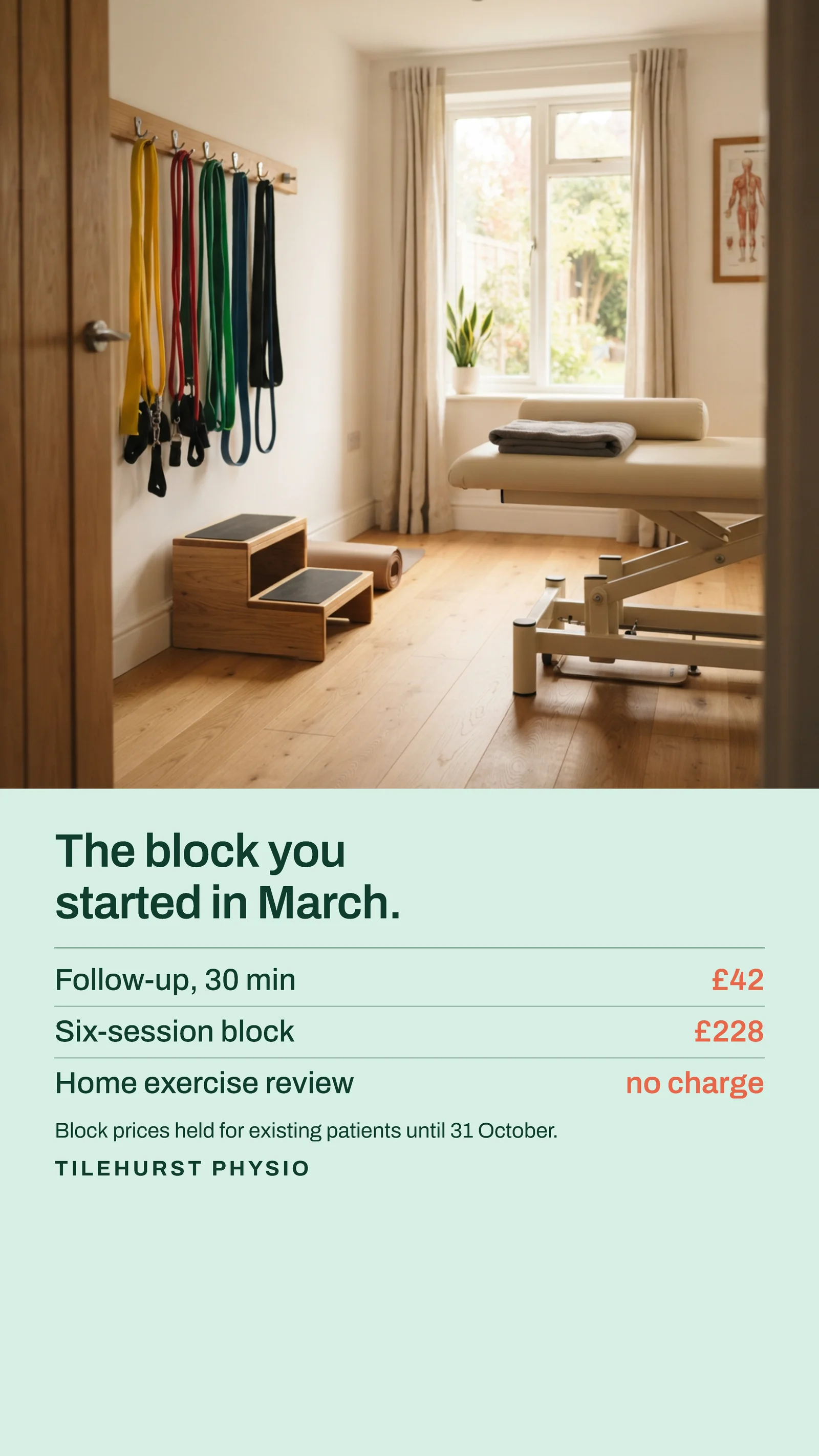 Mint Rehab Studio Physiotherapy Block Facebook Story — 9:16 Facebook story template