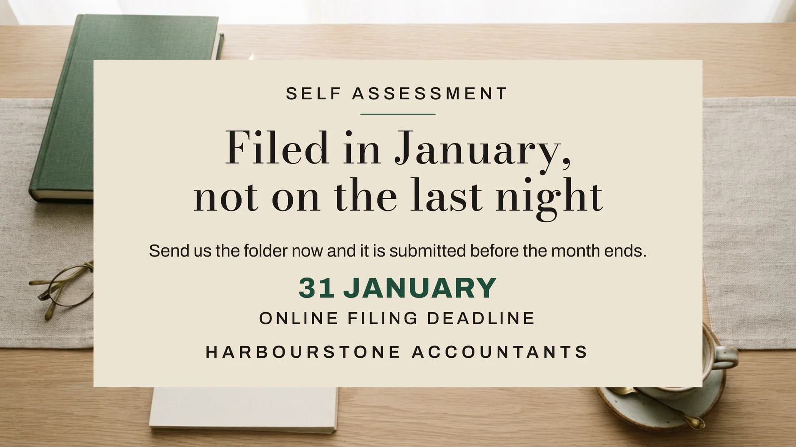 Self Assessment Deadline Accountants YouTube Ad — 16:9 YouTube ad template