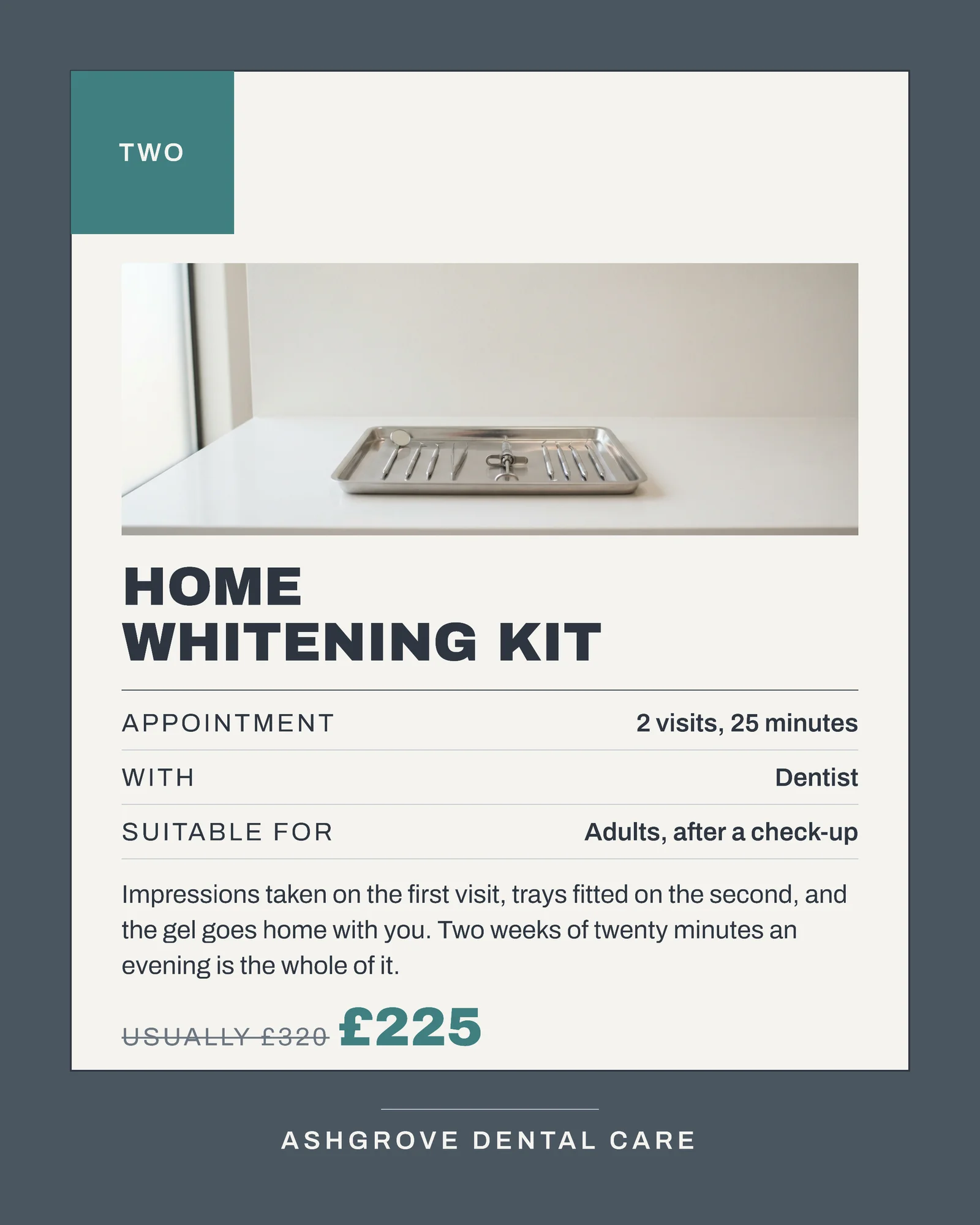 Slate Teal Card Stack Dental Black Friday Diary Facebook Carousel — 5-panel Facebook carousel carousel template, page 3 of 5