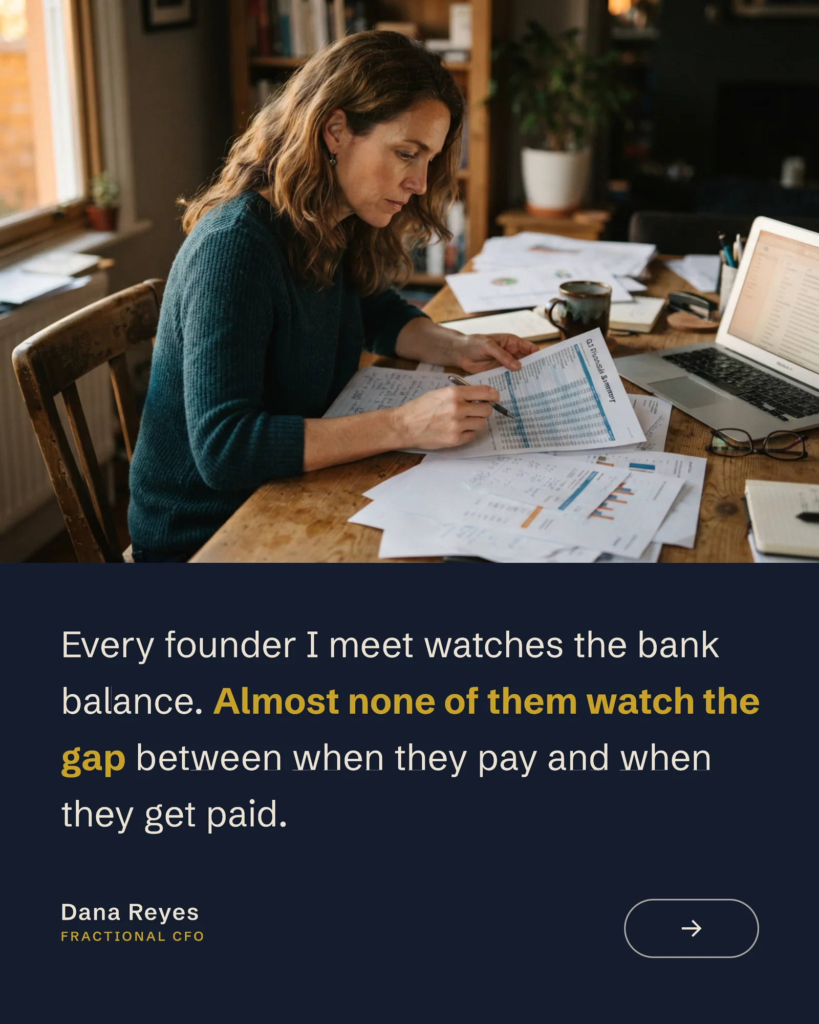 Ink navy expert take carousel — 5-panel Instagram carousel carousel template, page 2 of 5