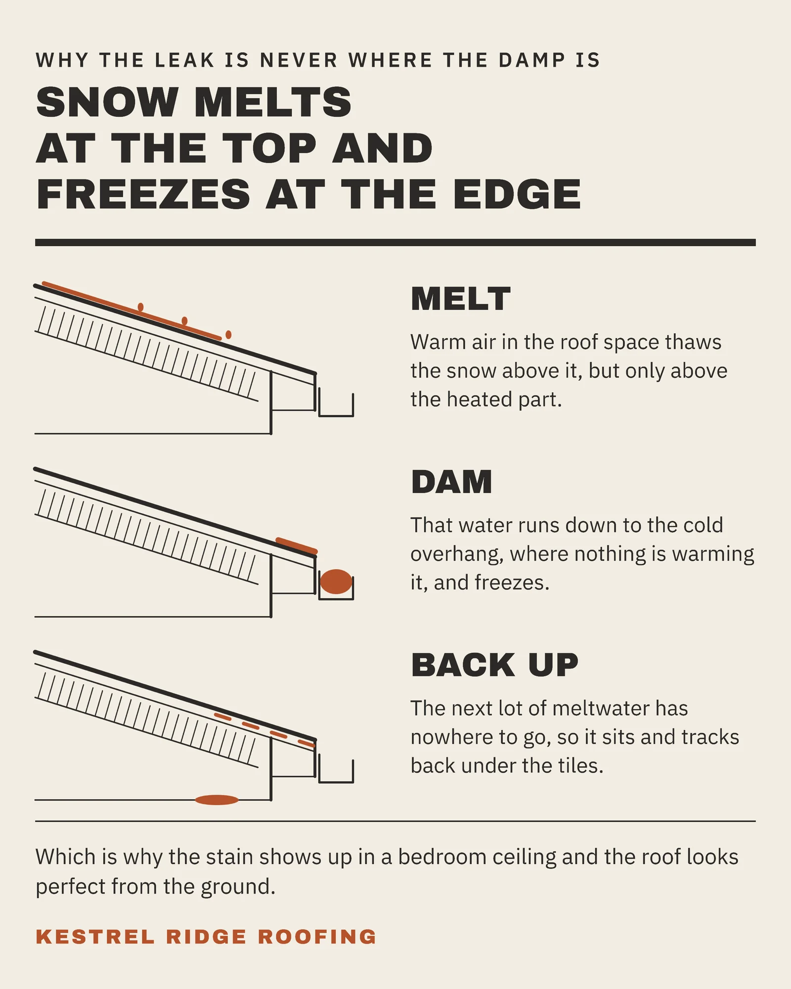 Bone Rust Three Stage Section Roofing Winter Ice Dam Post — 4:5 Facebook post template