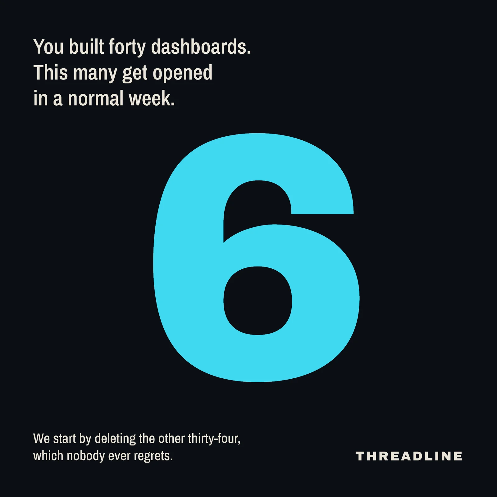 Dashboards Nobody Opens Instagram Ad — 1:1 Instagram ad template