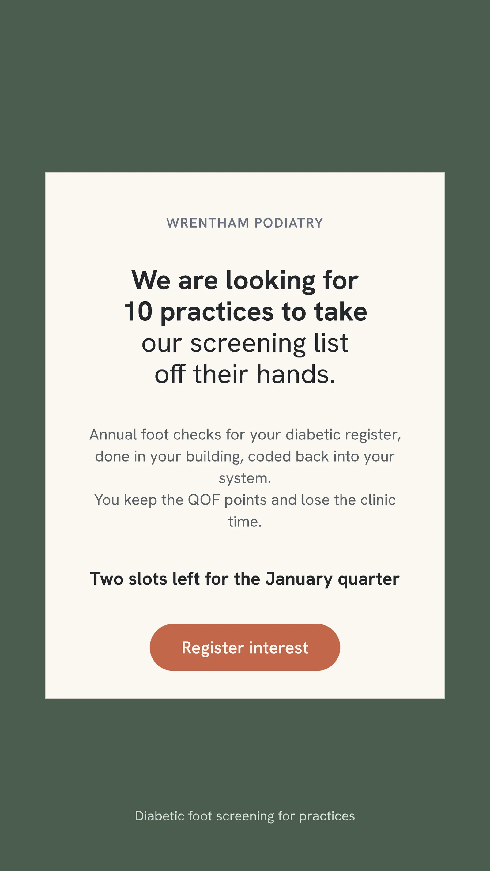 Sage card practice recruitment — 9:16 Instagram ad template