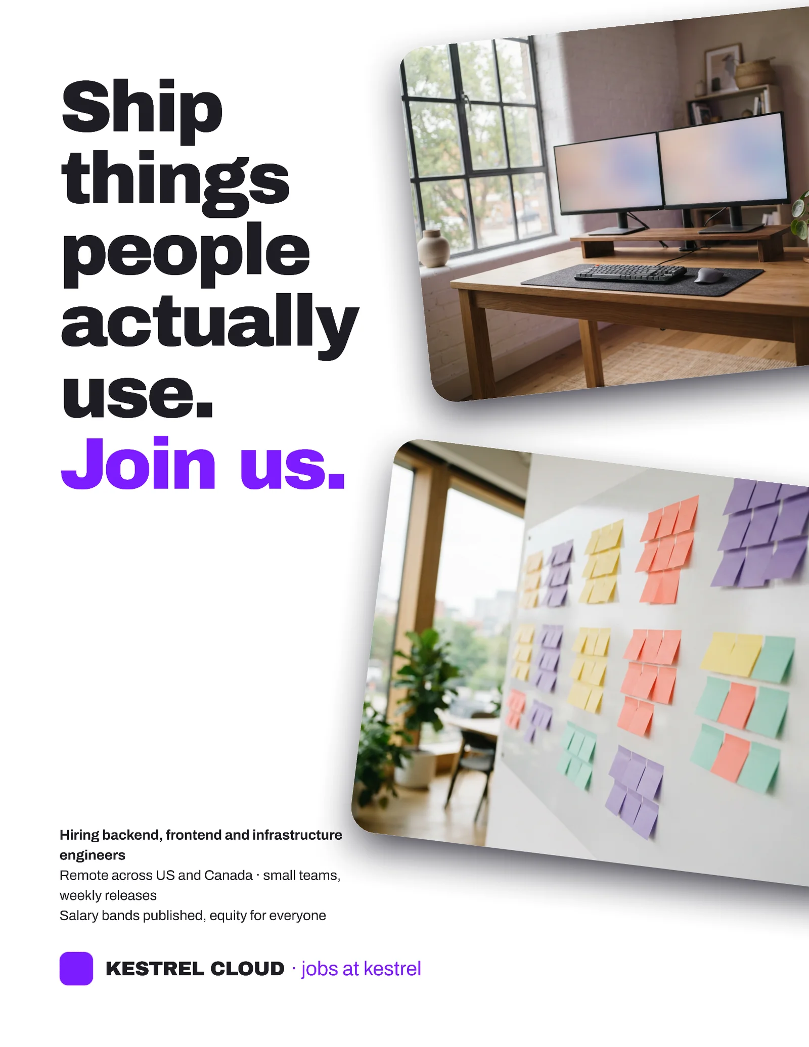 Bold Stack Hiring Engineering Jobs Flyer — Letter Flyer template