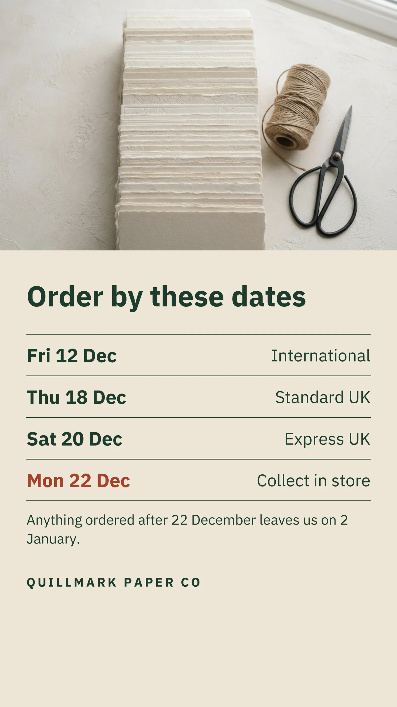 Checklist Rows Christmas Post Dates Instagram Story — 9:16 Instagram story template