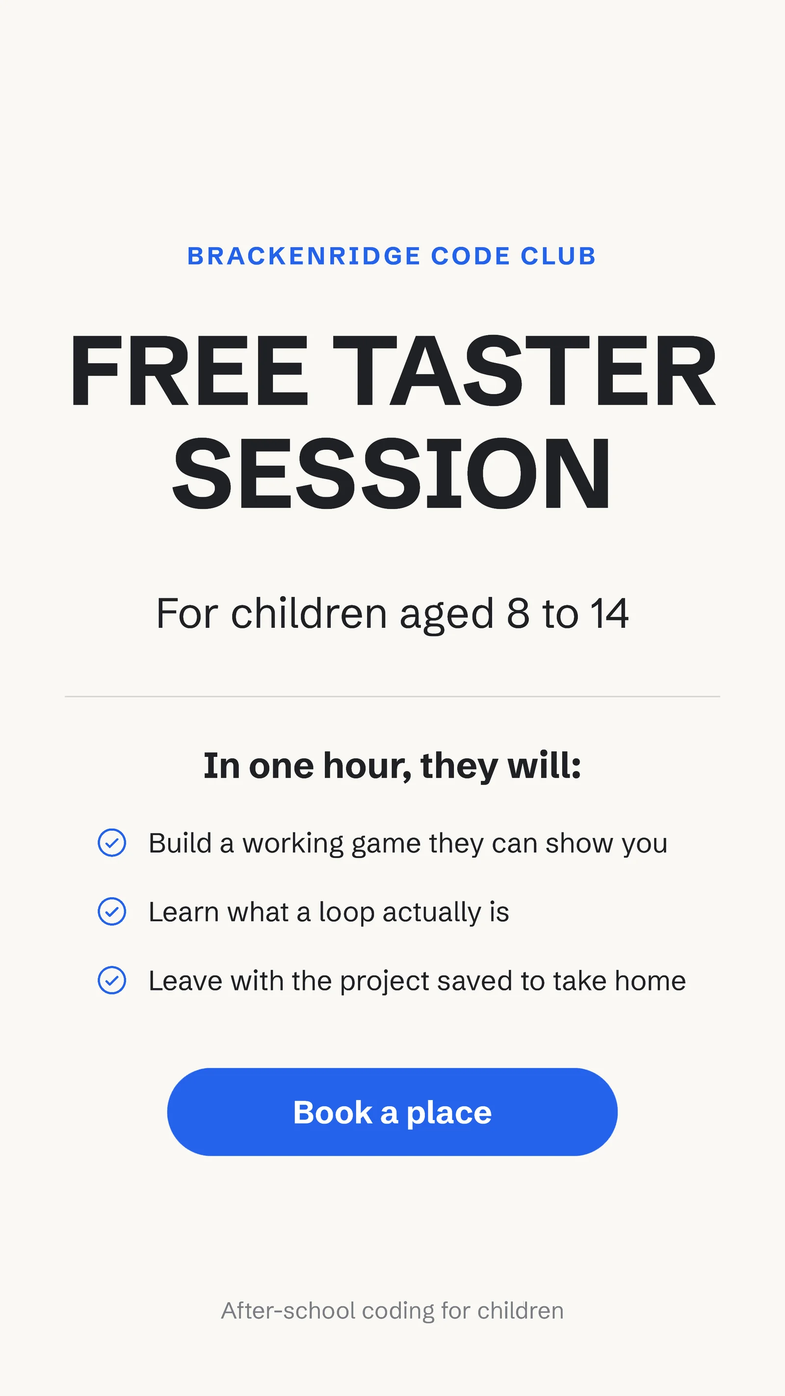 Ticked taster session — 9:16 Instagram ad template