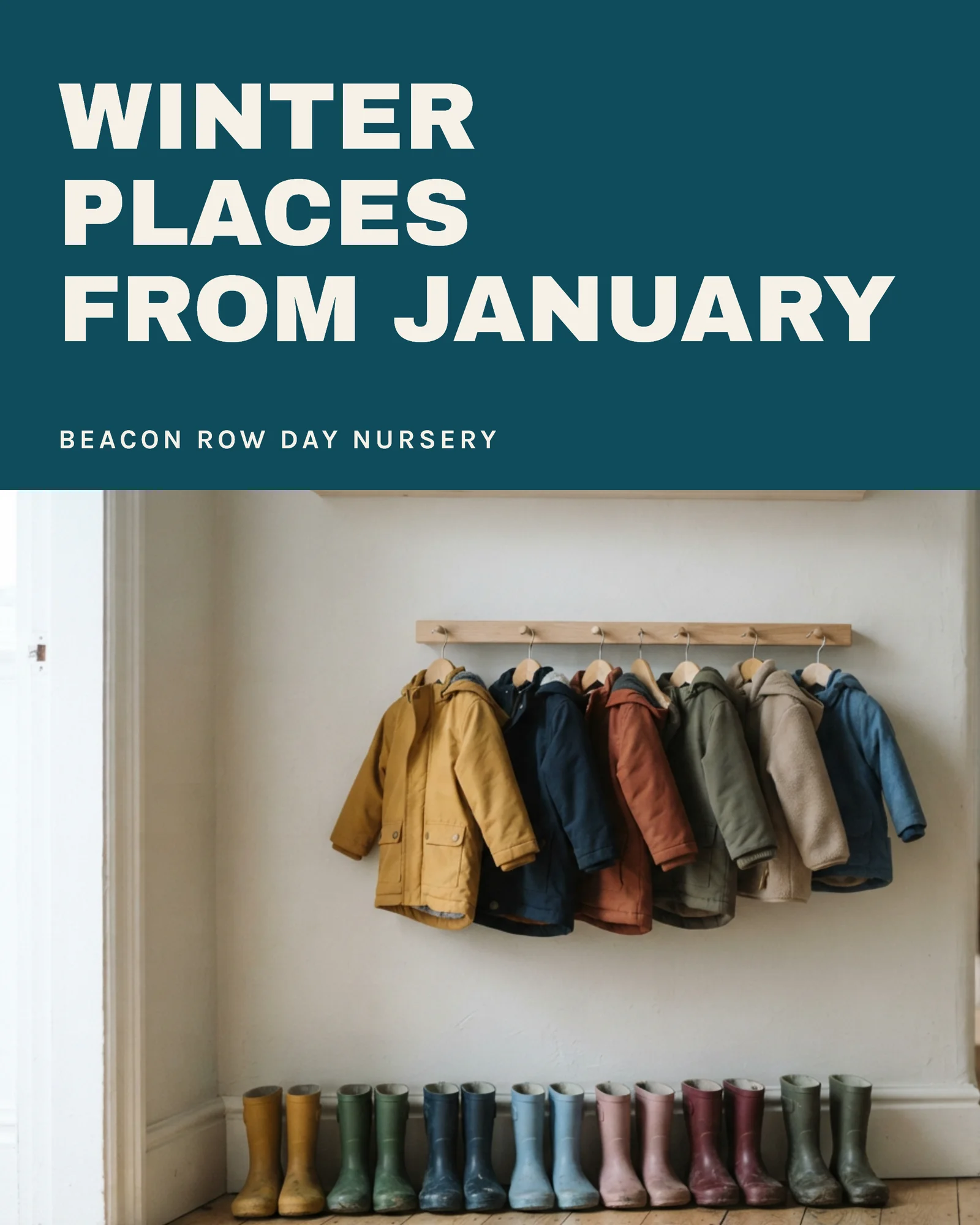 Teal Butter Colour Fields Nursery Winter Places Instagram Carousel — 4-panel Instagram carousel carousel template, page 1 of 4