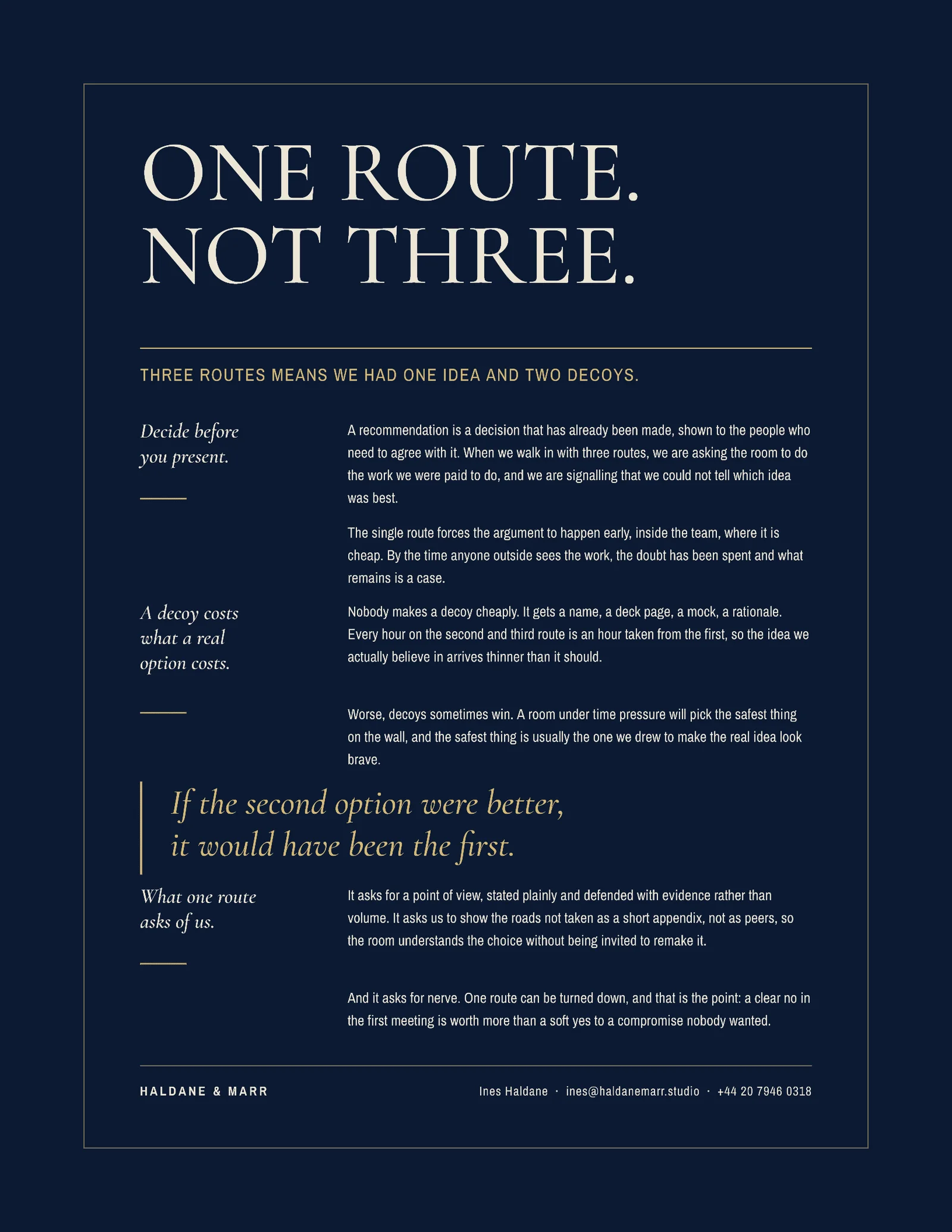 One Route Resume — 2-page Resume template, page 2 of 2