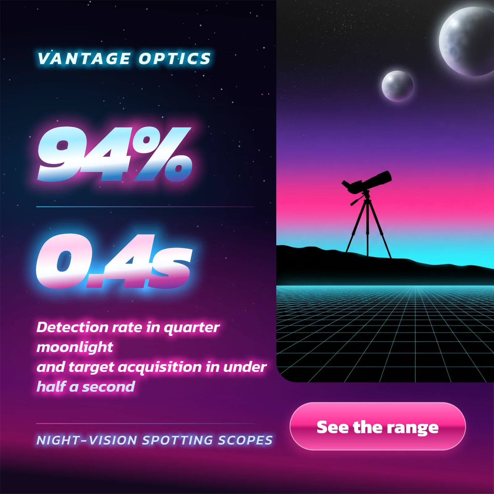 Airbrush sci-fi stat — 1:1 Instagram ad template