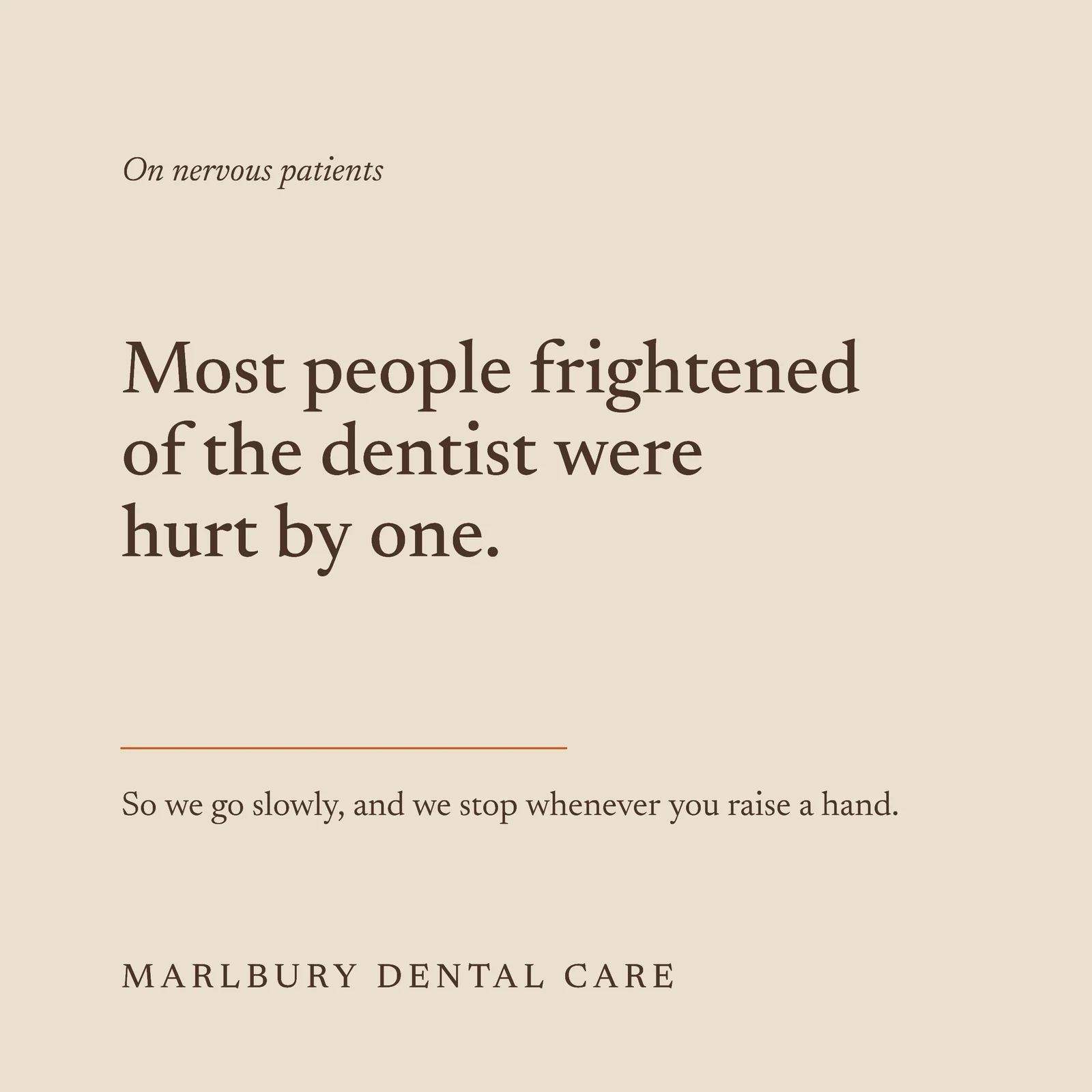 Nervous Patients Facebook Post — 1:1 Facebook post template