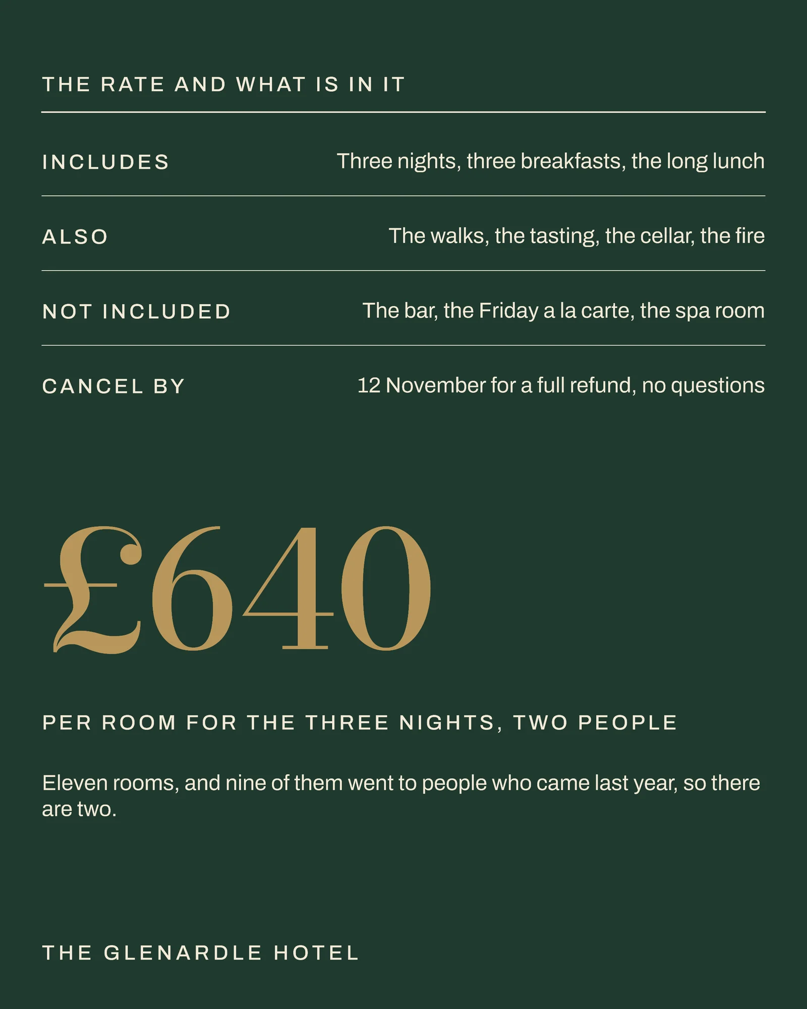 Forest Timeline Hotel Thanksgiving Weekend Itinerary Facebook Carousel — 5-panel Facebook carousel carousel template, page 5 of 5