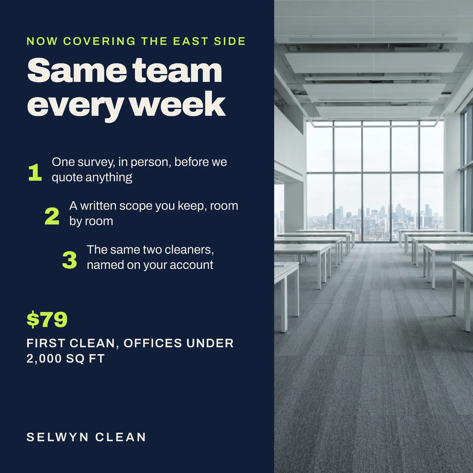 New Branch Opening Offer Cleaning Instagram Ad — 1:1 Instagram ad template