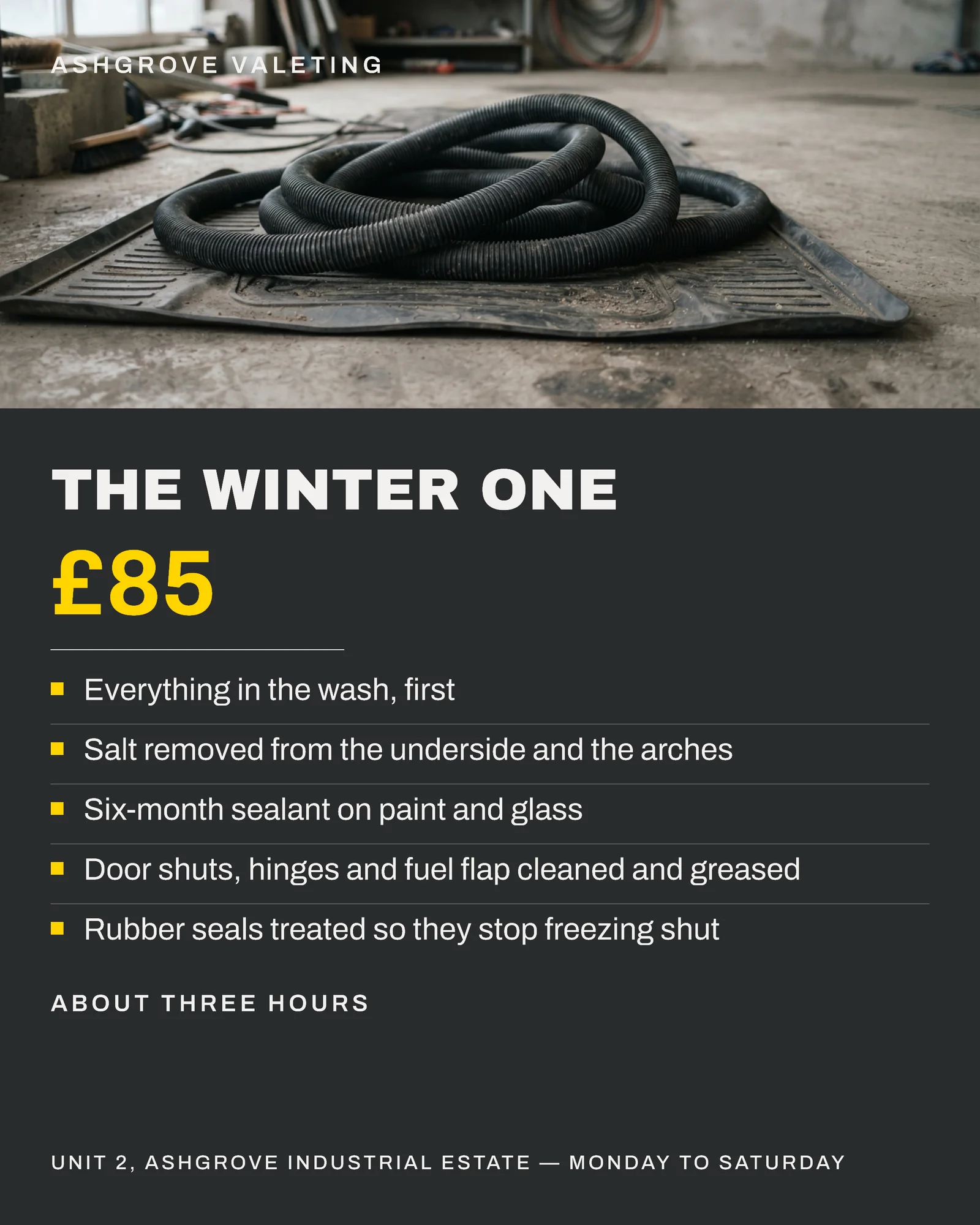 Graphite Yellow Tiers Car Valeting Christmas Vouchers Facebook Carousel — 4-panel Facebook carousel carousel template, page 3 of 4