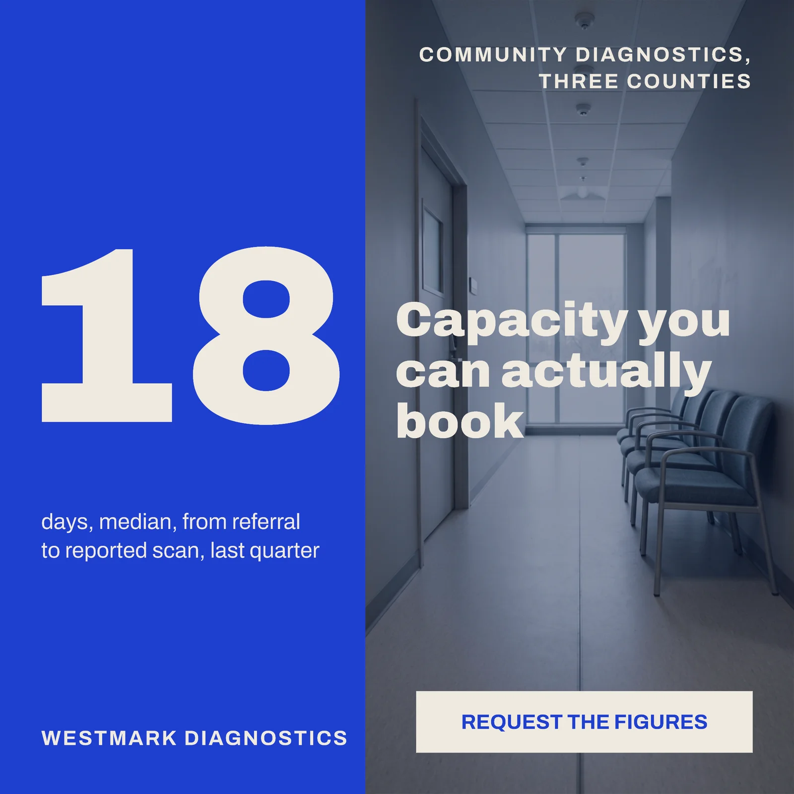 Cobalt Numeral Block Diagnostics Capacity LinkedIn Ad — 1:1 LinkedIn ad template