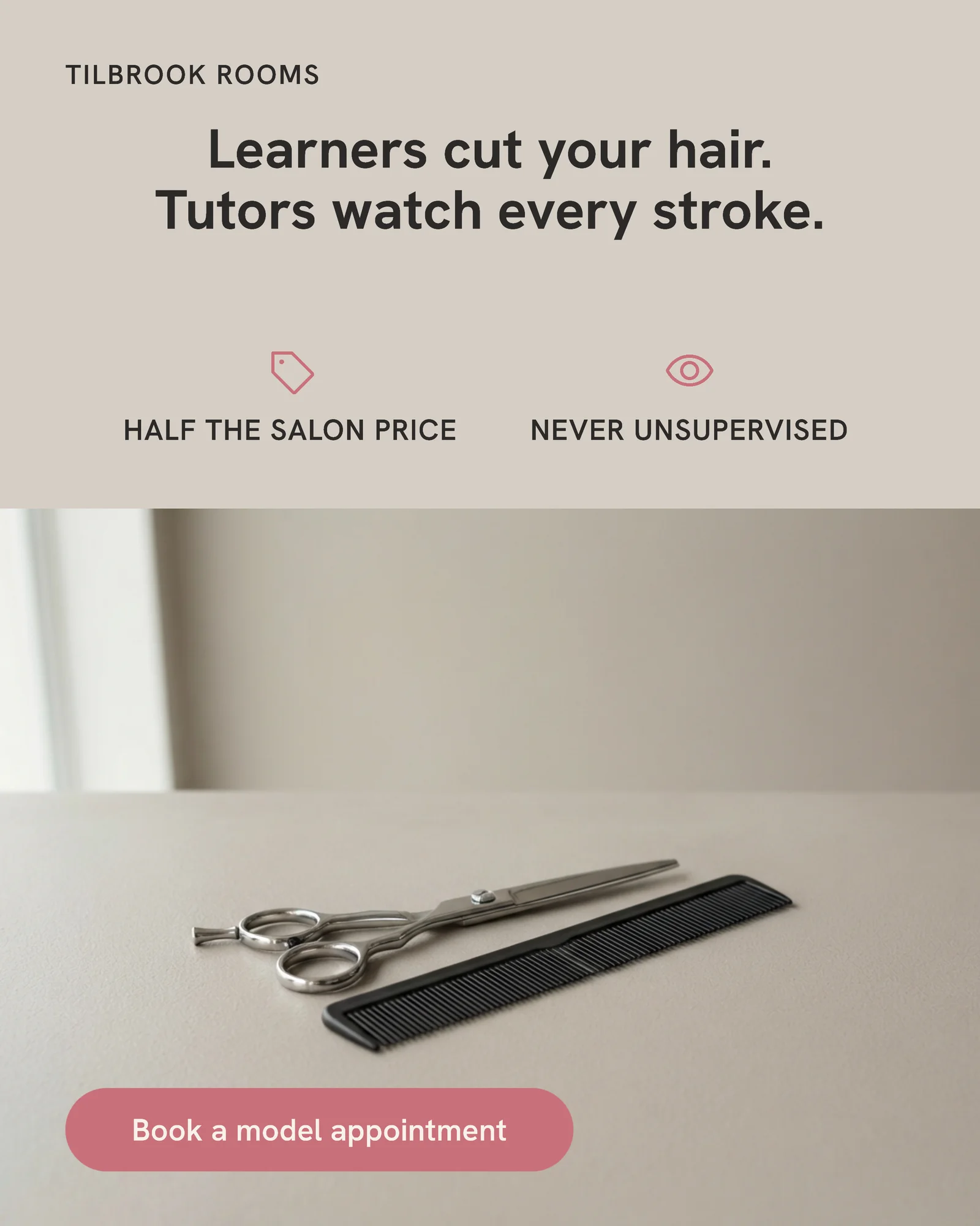 Training salon model prices — 4:5 Instagram ad template