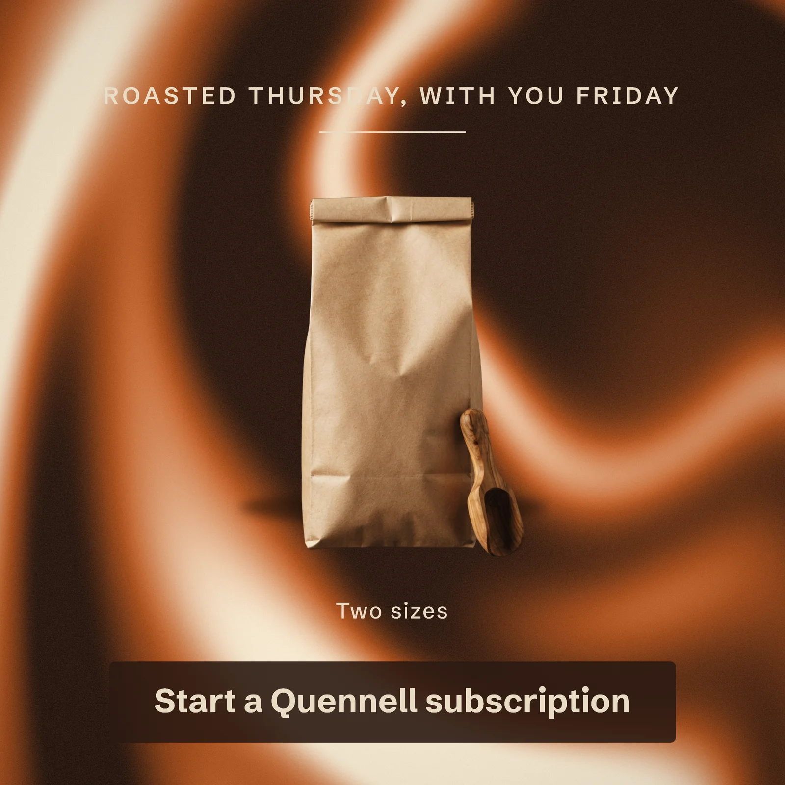 Swirl shader product halo — 1:1 Instagram ad template