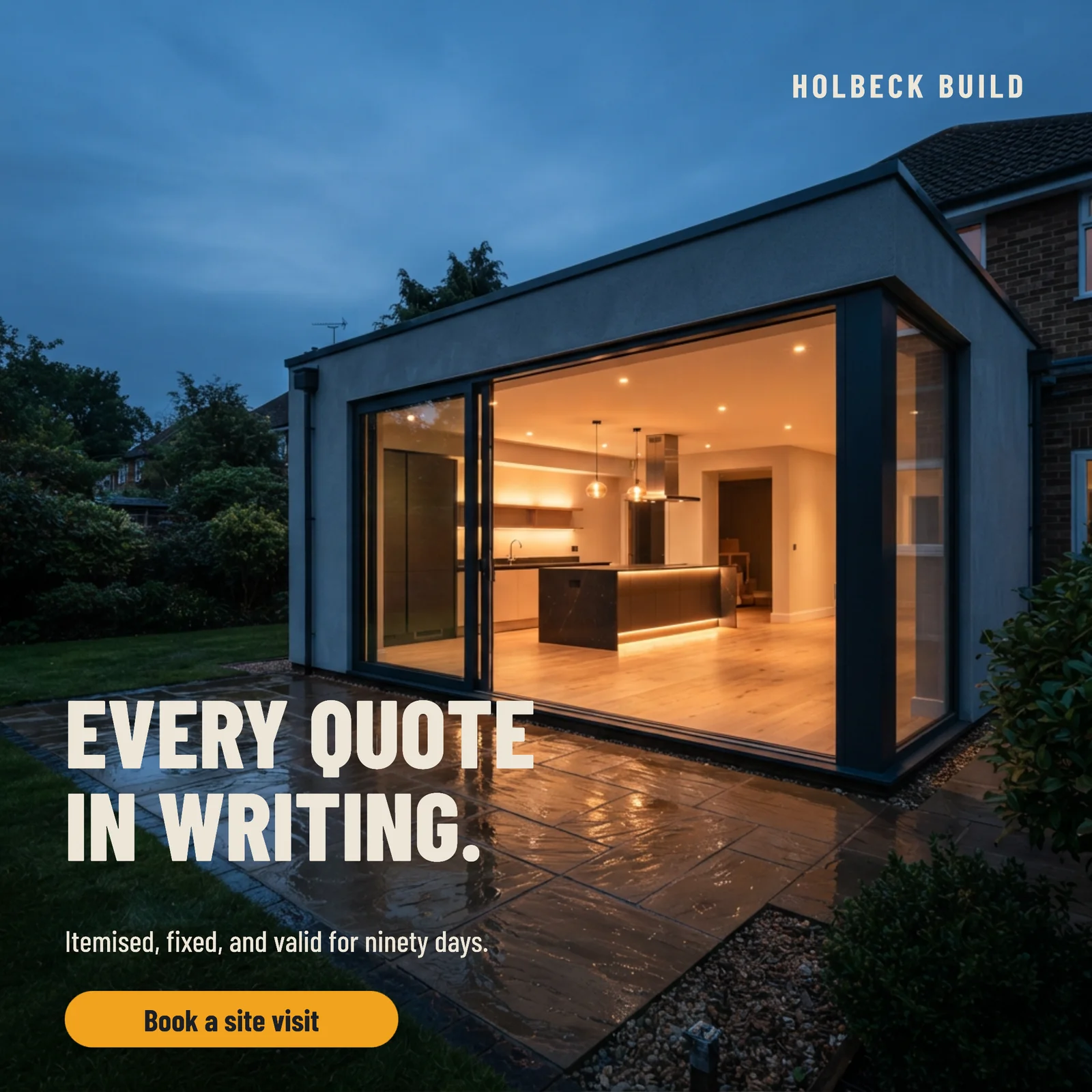 Extension Quote In Writing Facebook Ad — 1:1 Facebook ad template