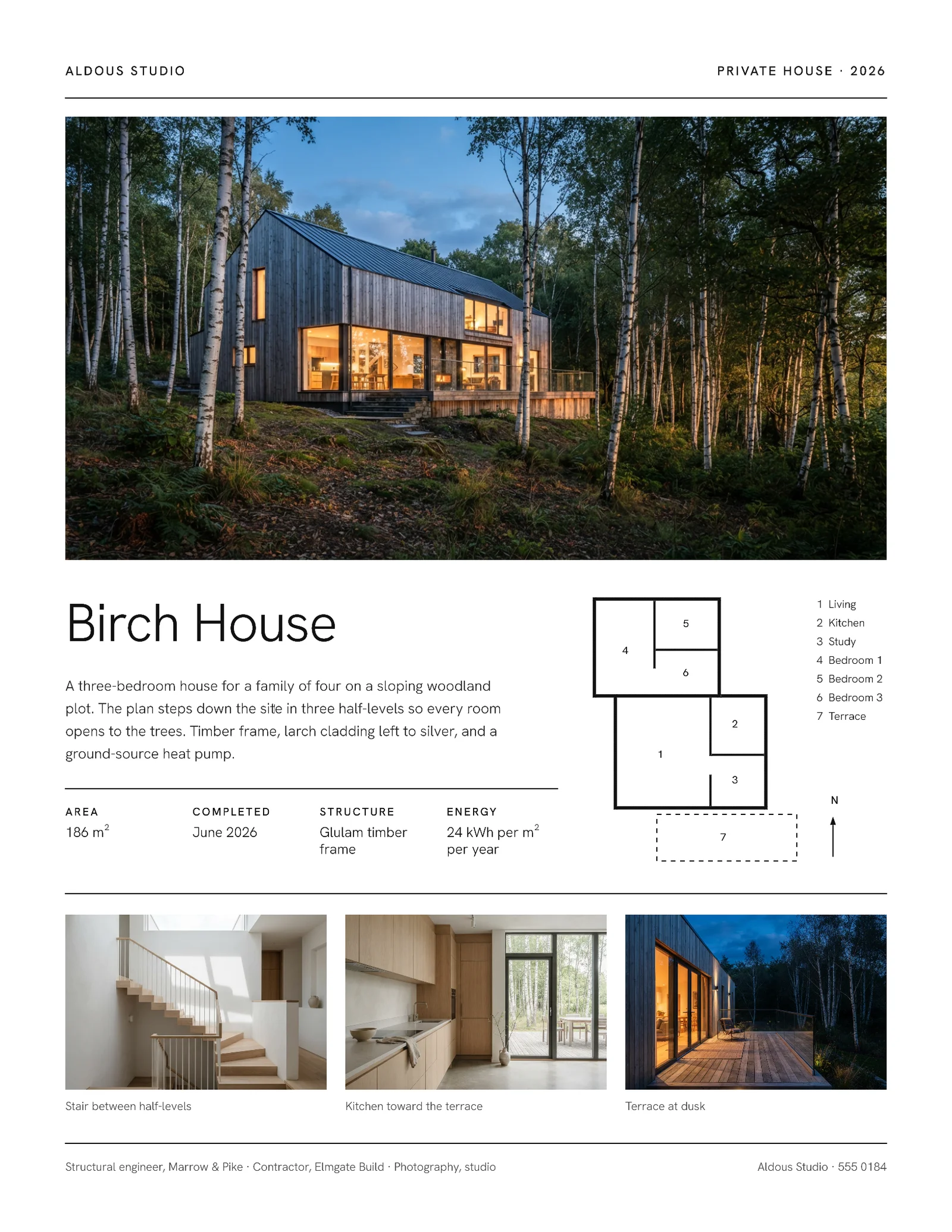 Portfolio Plan Architecture Project Sheet — Letter One pager template