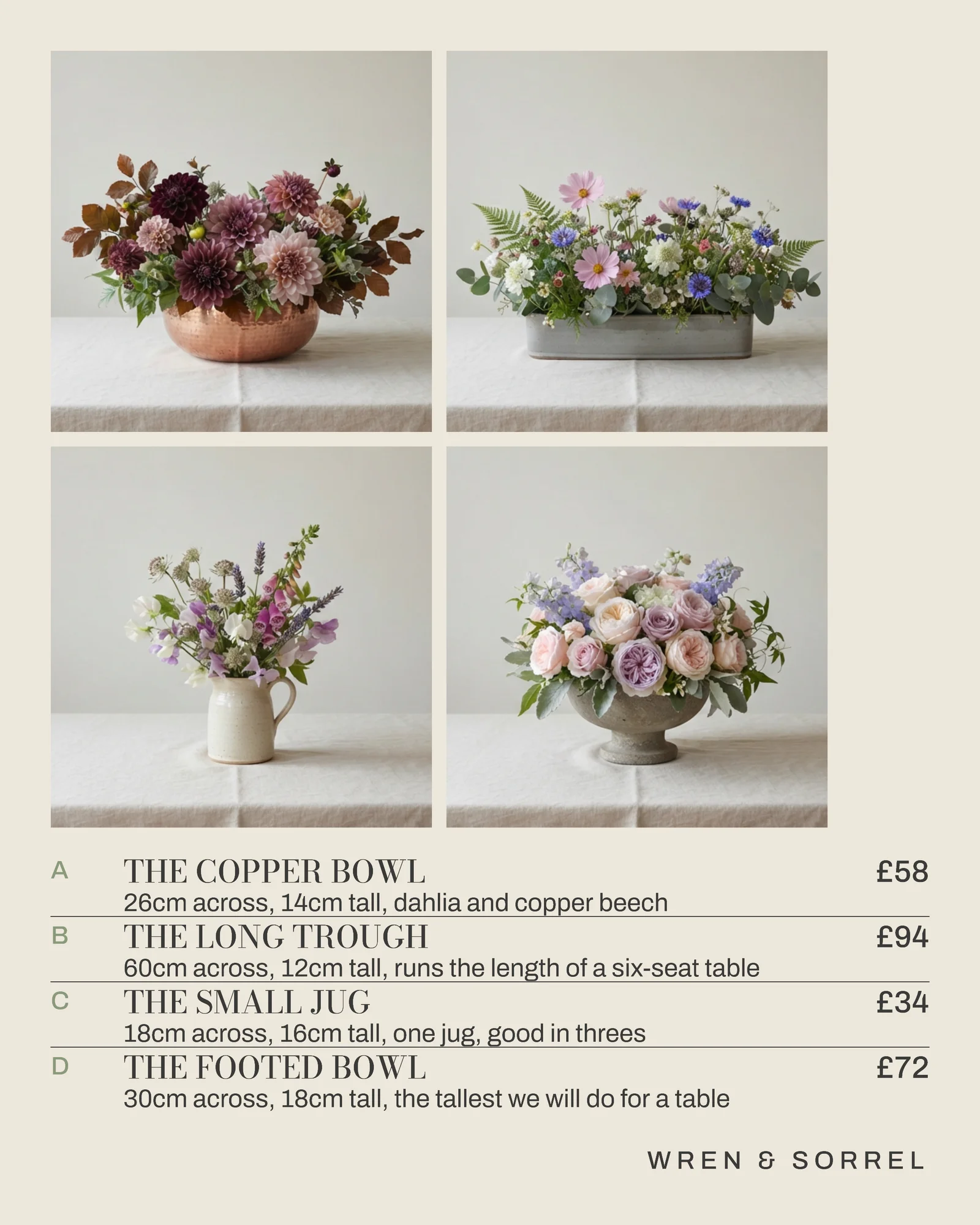 Oat Contact Sheet Florist Thanksgiving Centrepieces Facebook Carousel — 4-panel Facebook carousel carousel template, page 2 of 4