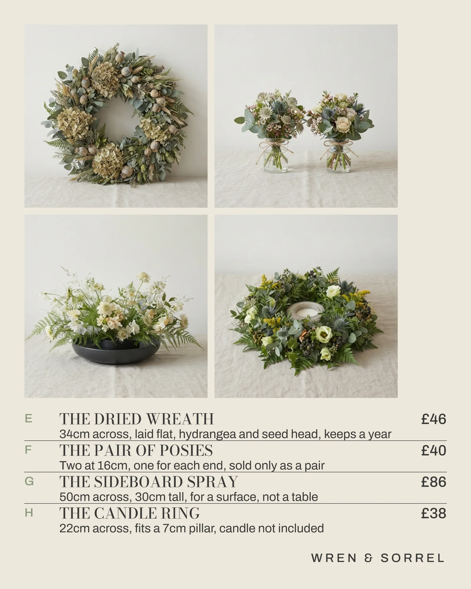 Oat Contact Sheet Florist Thanksgiving Centrepieces Facebook Carousel — 4-panel Facebook carousel carousel template, page 3 of 4