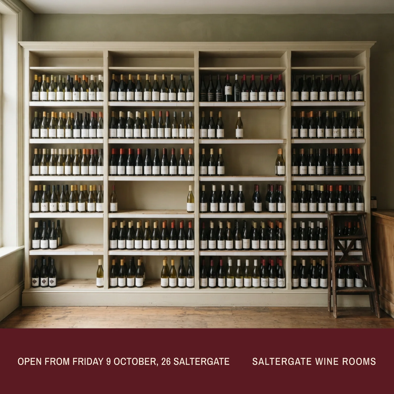 Wine Shop Opening Facebook Post — 1:1 Facebook post template