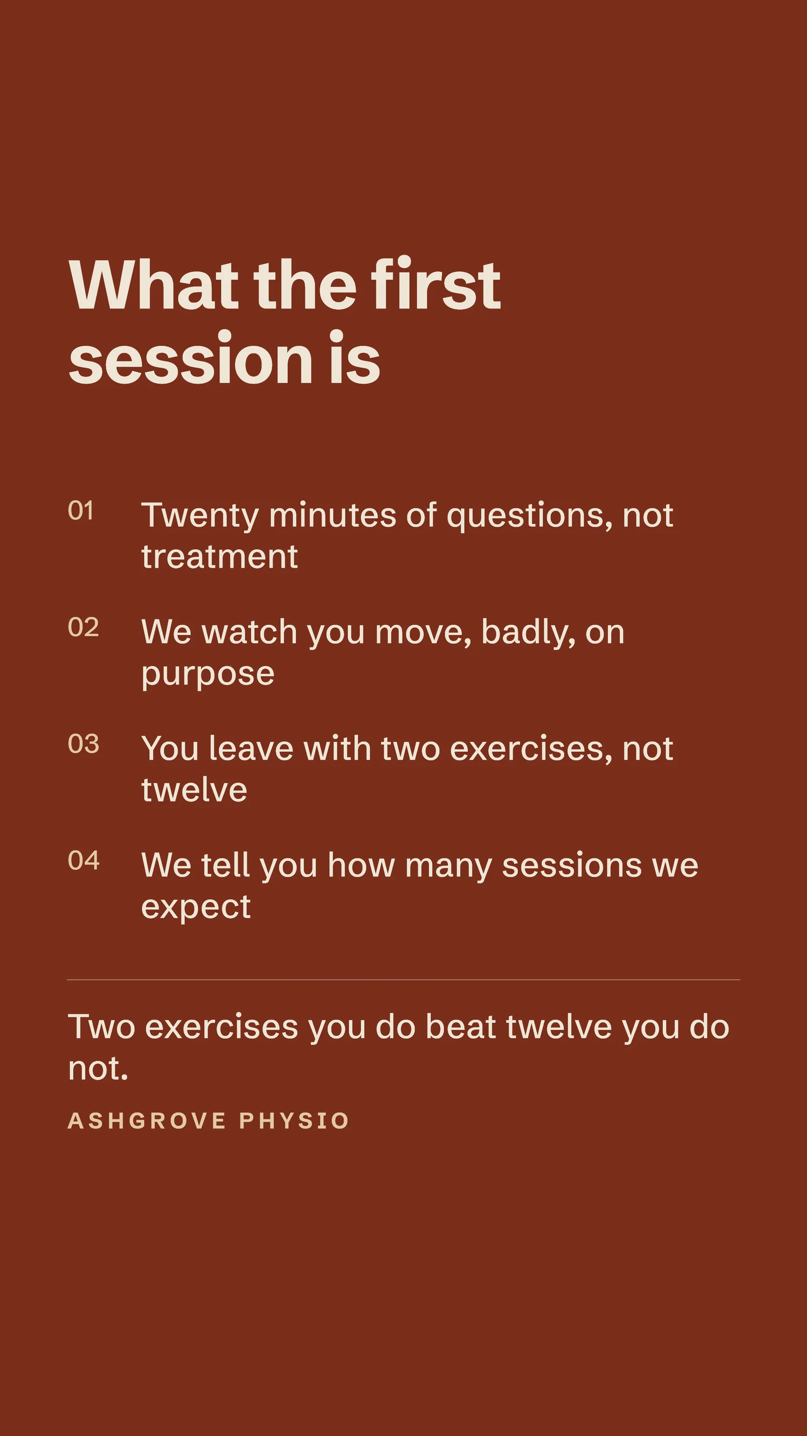 First Session Physio Facebook Story — 9:16 Facebook story template
