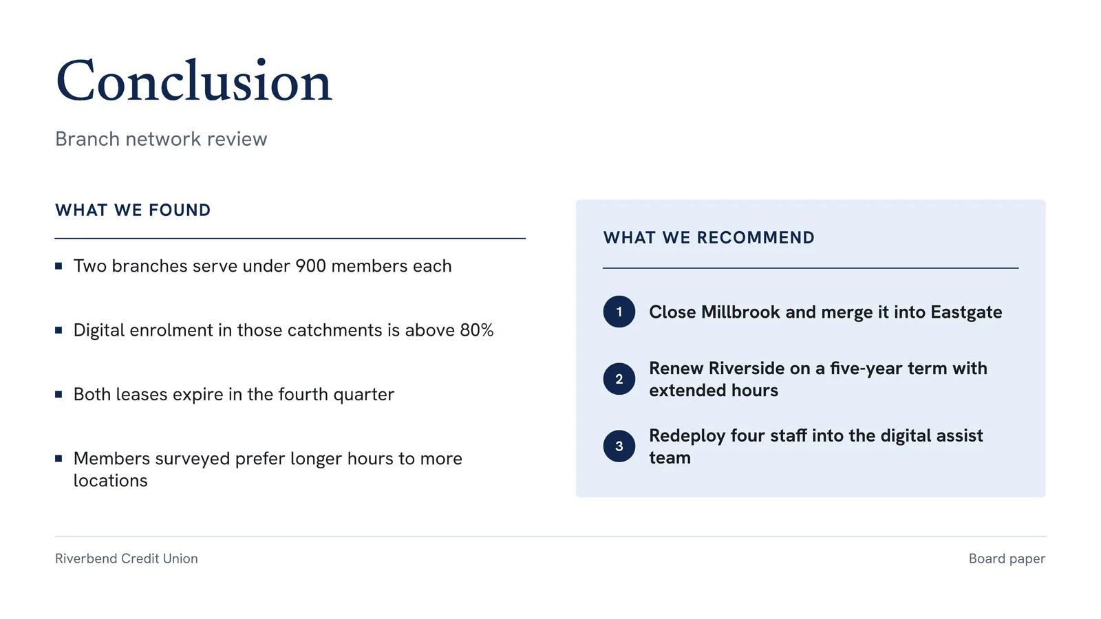 Summary And Recommendation Conclusion Slide — 16:9 Slide template