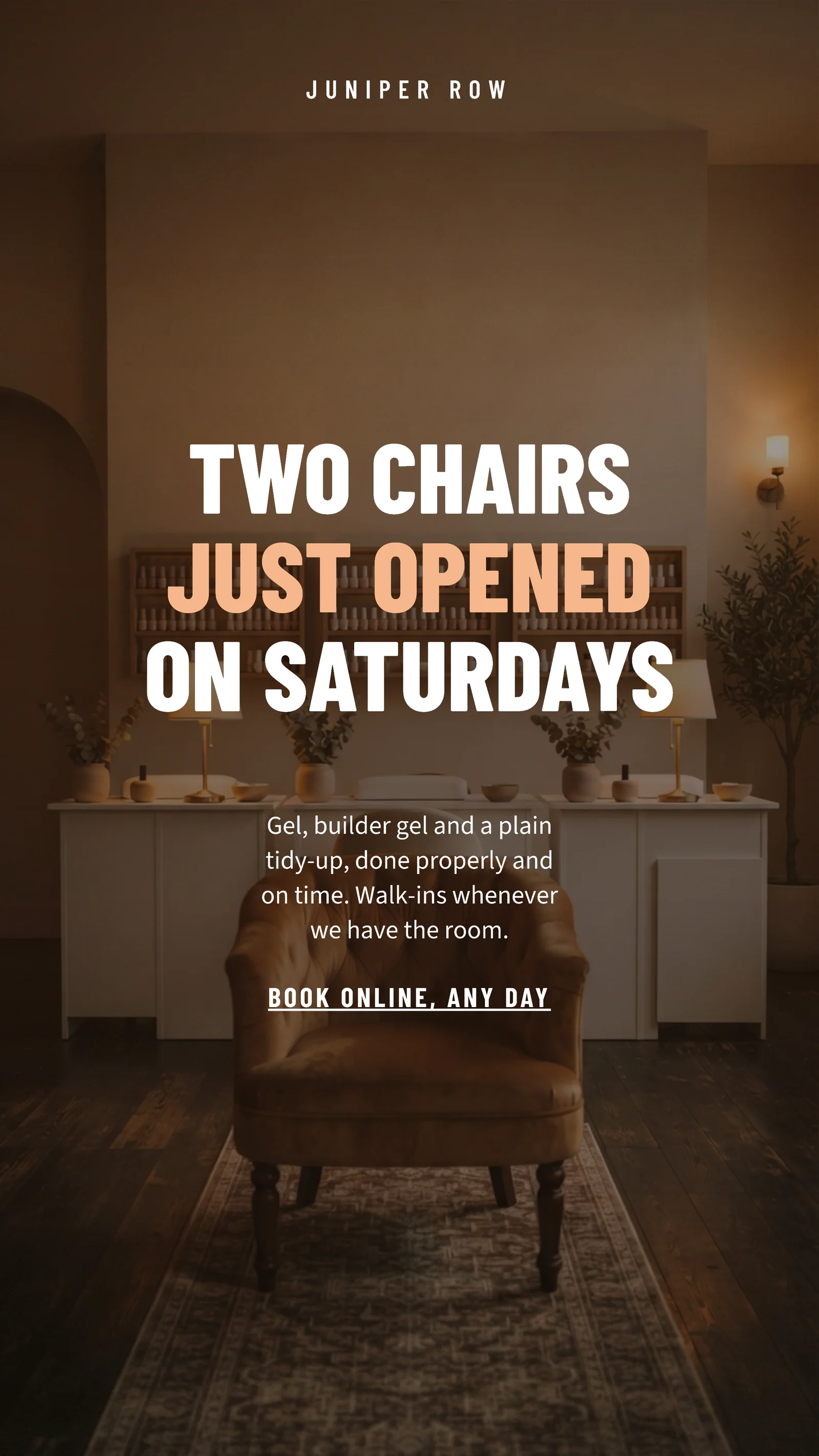 Nail Studio Saturday Opening Announcement — 9:16 Instagram ad template