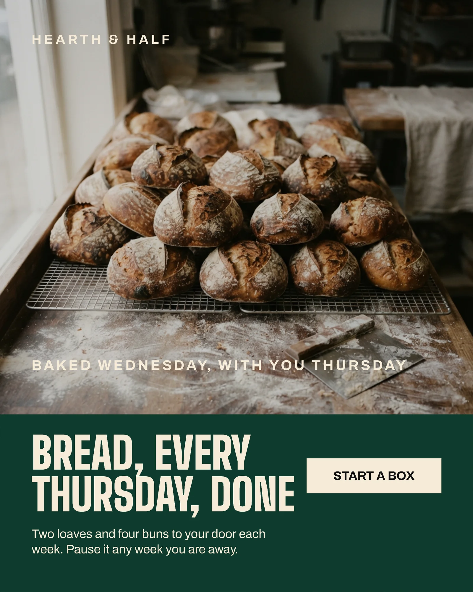 Bakery Subscription Offer Bar Instagram Ad — 4:5 Instagram ad template